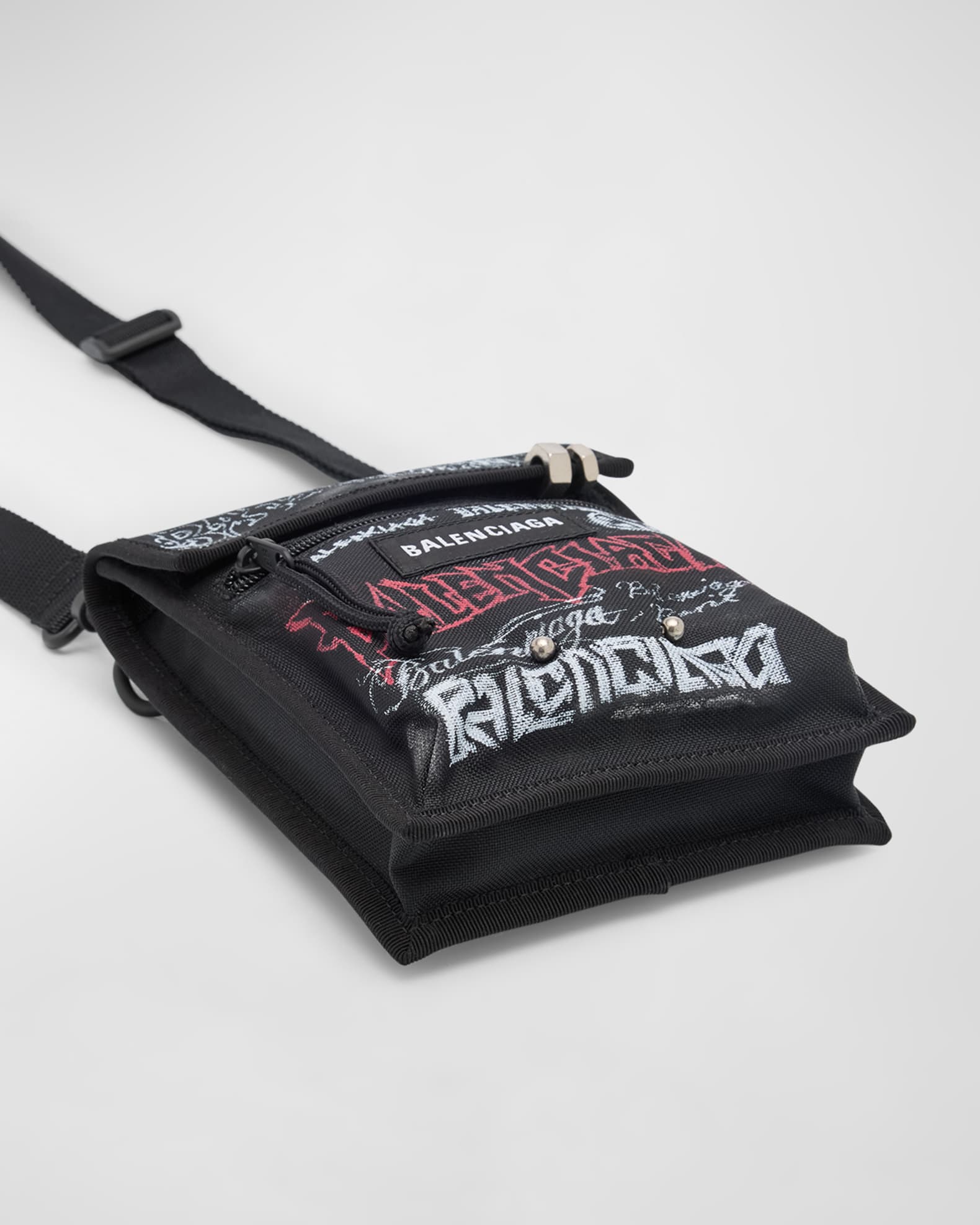 Men's Explorer DIY Metal Allover Small Pouch With Strap  1