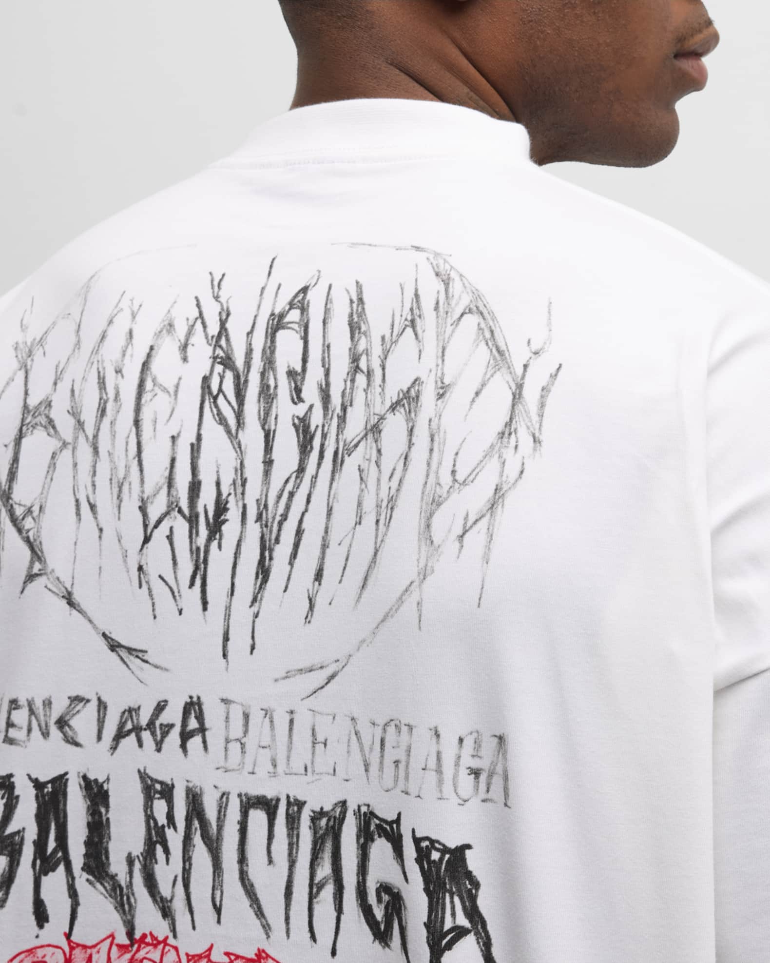 【関税込み】Balenciaga ホワイト DIY l Tシャツ Balenciaga White DIY Metal Long Sleeve T-Shirt Balenciaga