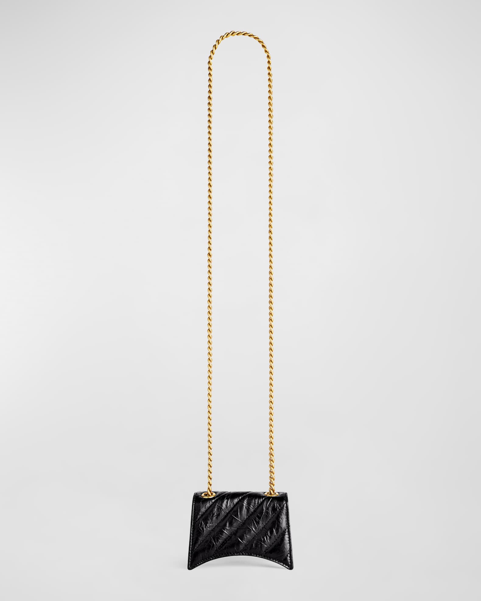 送料込 BALENCIAGA Crush Small Chain Bag In Tweed Balenciaga Crush Small Chain Bag Dirty Effect with Souvenirs