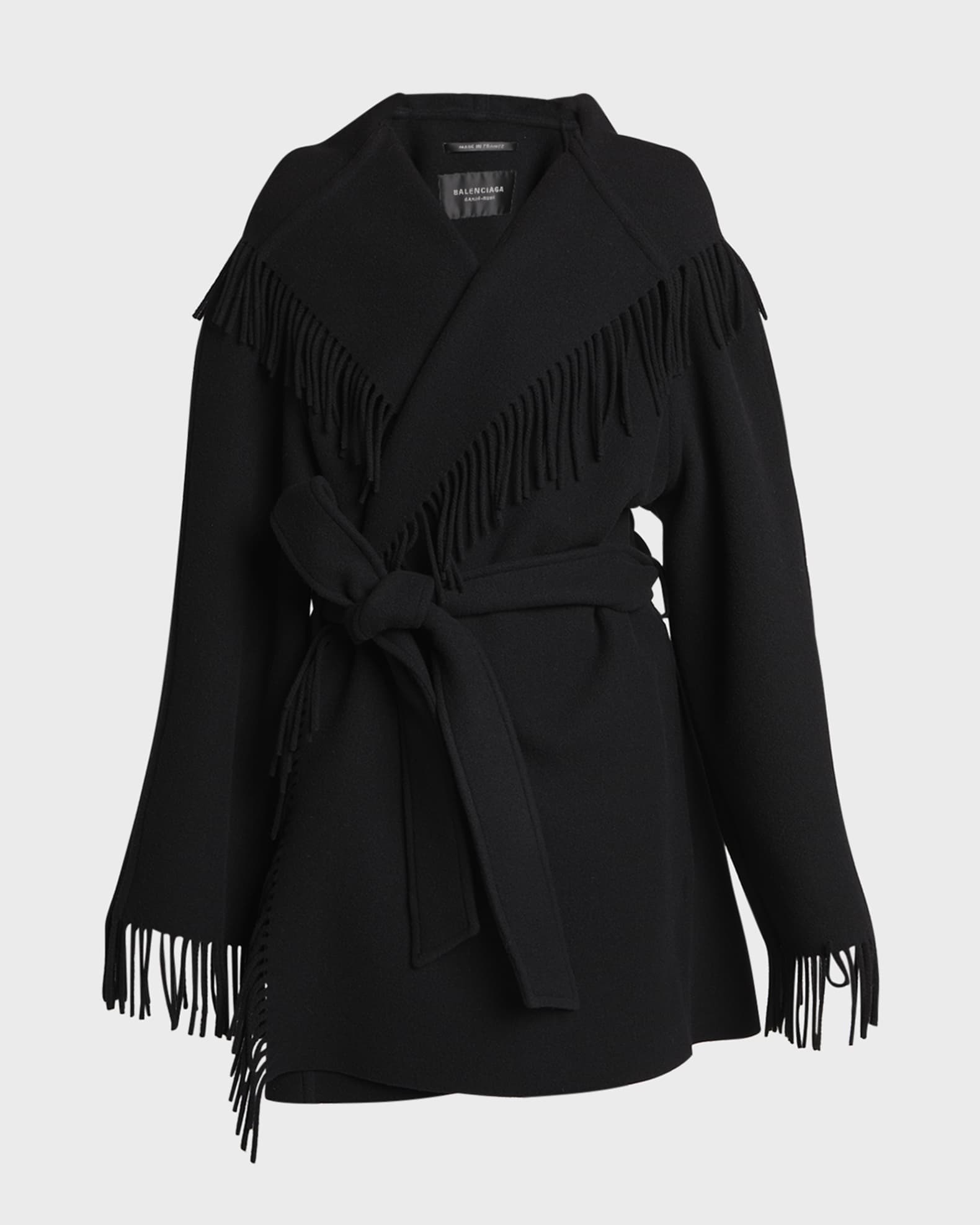 バレンシアガ Balenciaga Fringe Jacket Men's Fringe Jacket in Black | Balenciaga US