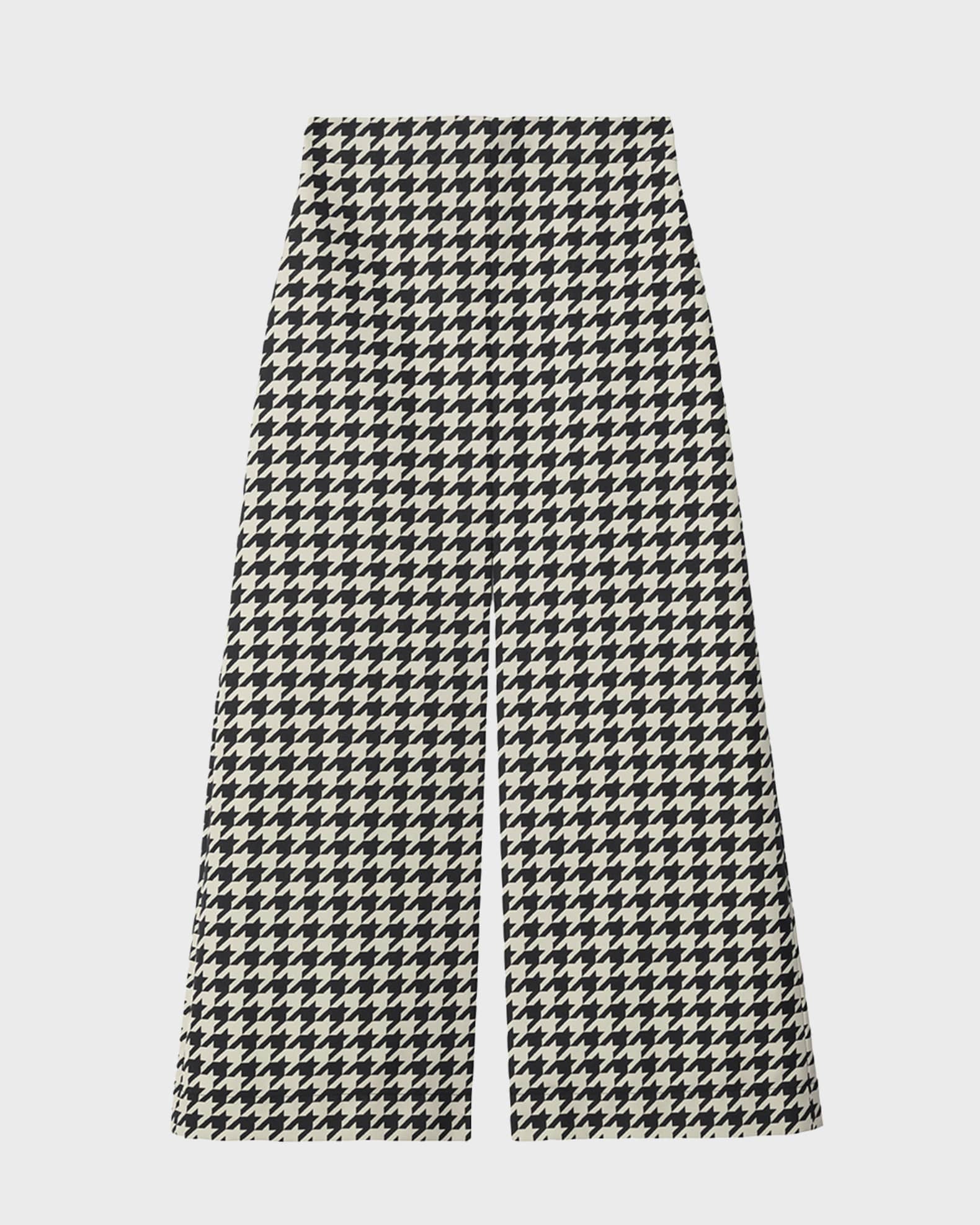 Burberry Long Houndstooth Skirt