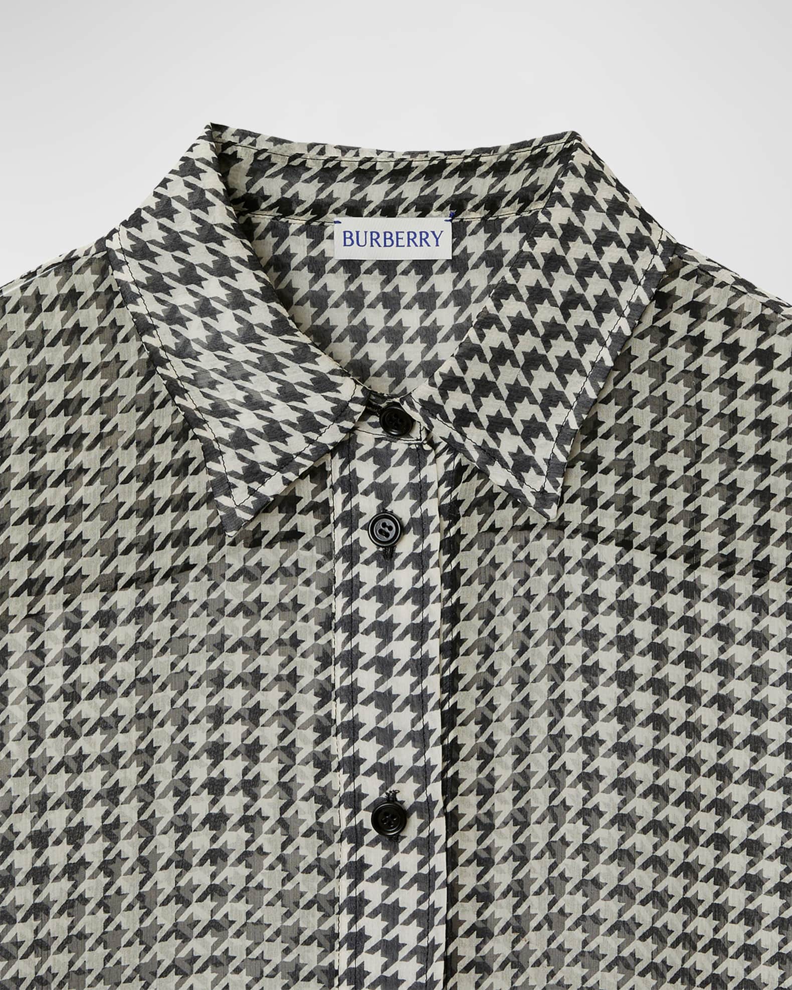 Maisey Blouse Blush Houndstooth