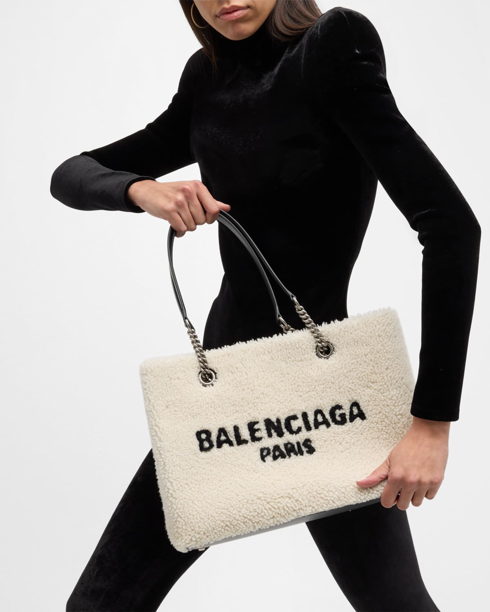Balenciaga Le Cagole XS Leopard-Print Metallic Shoulder Bag | Neiman Marcus