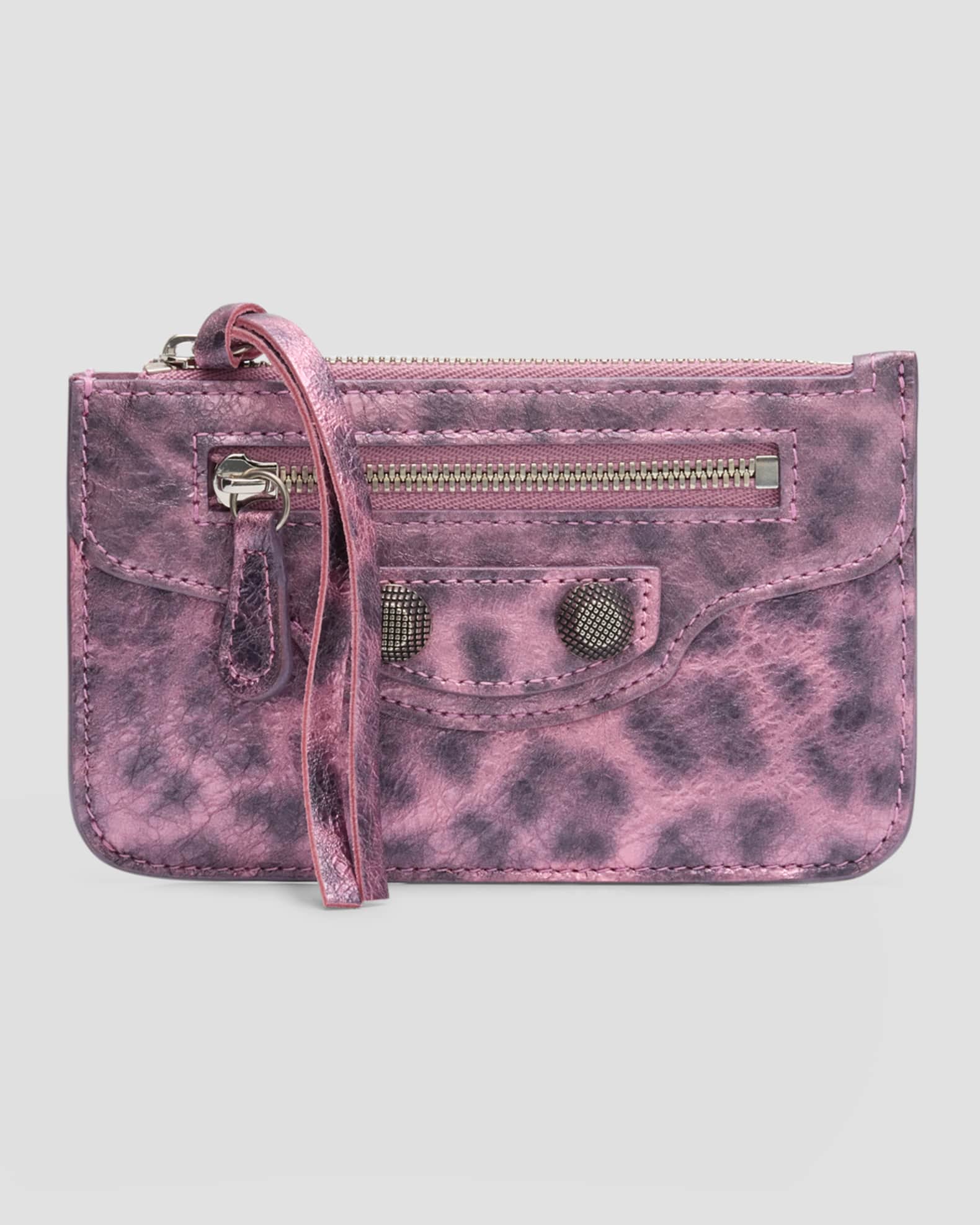 Women's Le Cagole Coin Purse Denim With Rhinestones in Blue