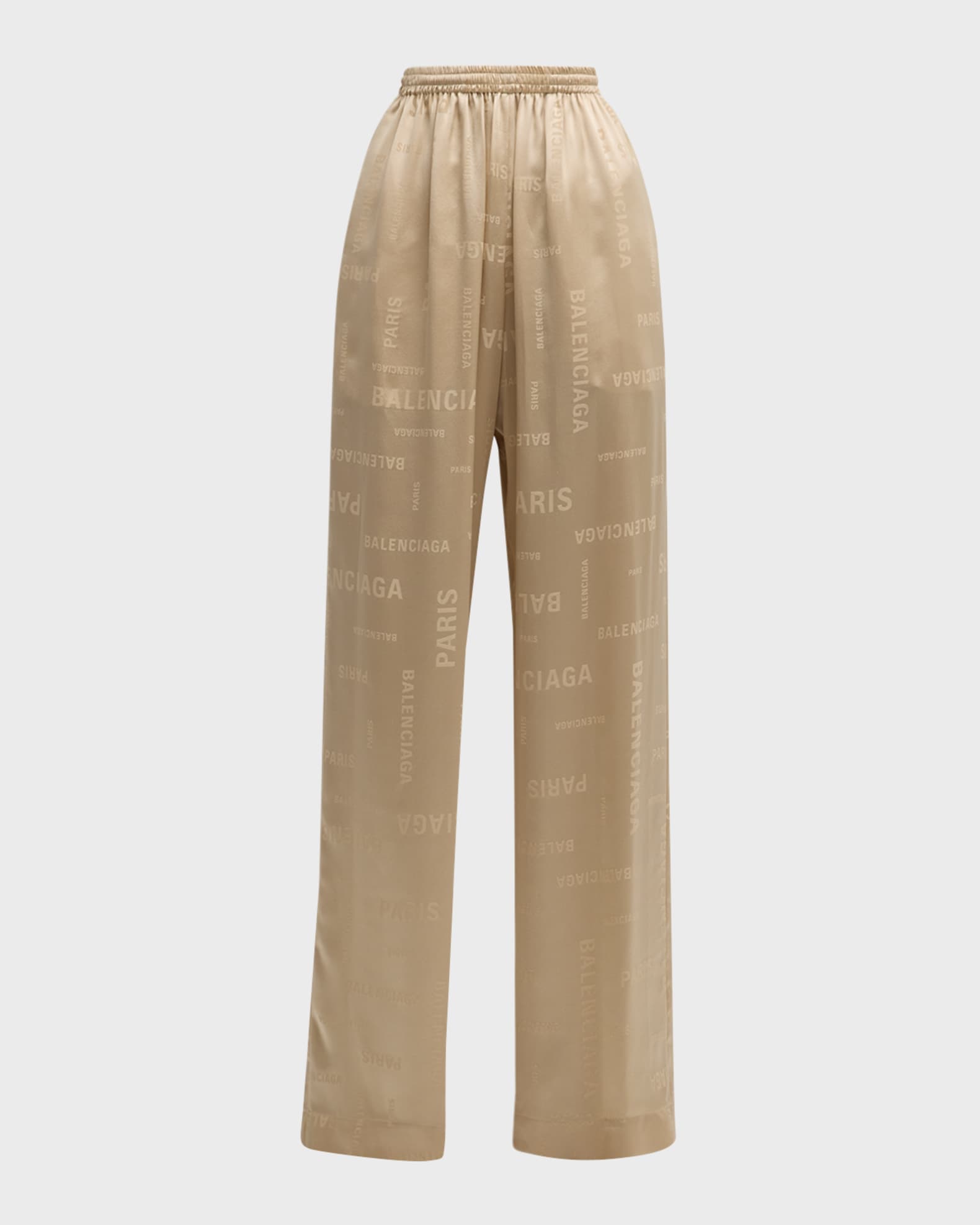 Balenciaga Bal Paris Allover Fluid Tracksuit Pants | Neiman