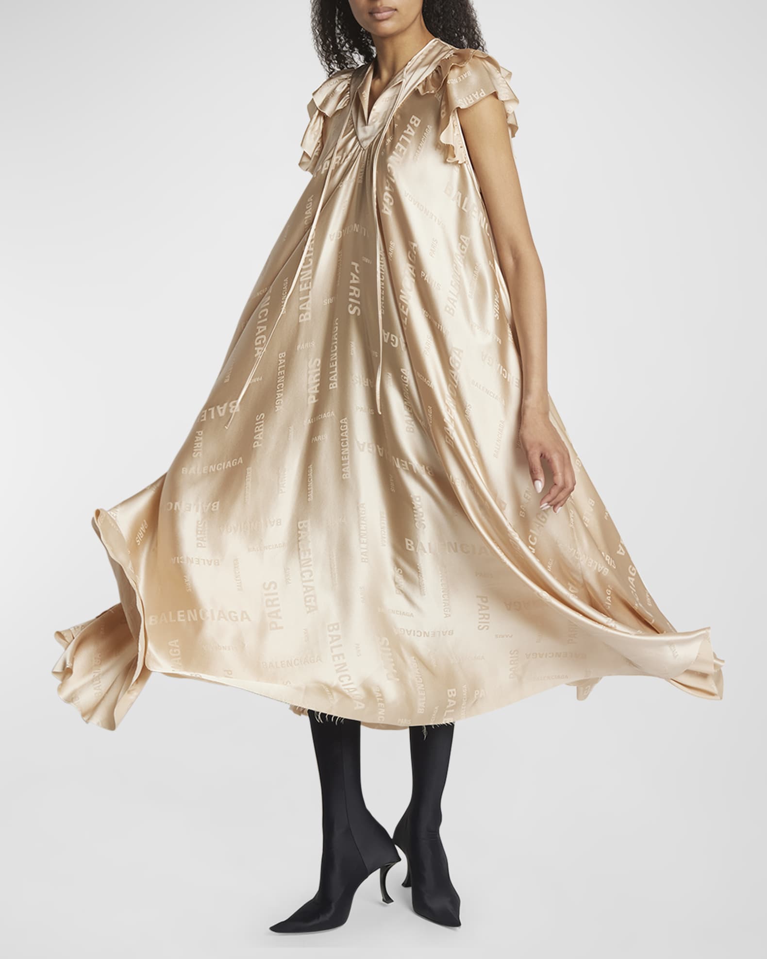 【送料&関税込】Balenciaga Sand Silk Blend Dress EKJ239_in_l.jpg