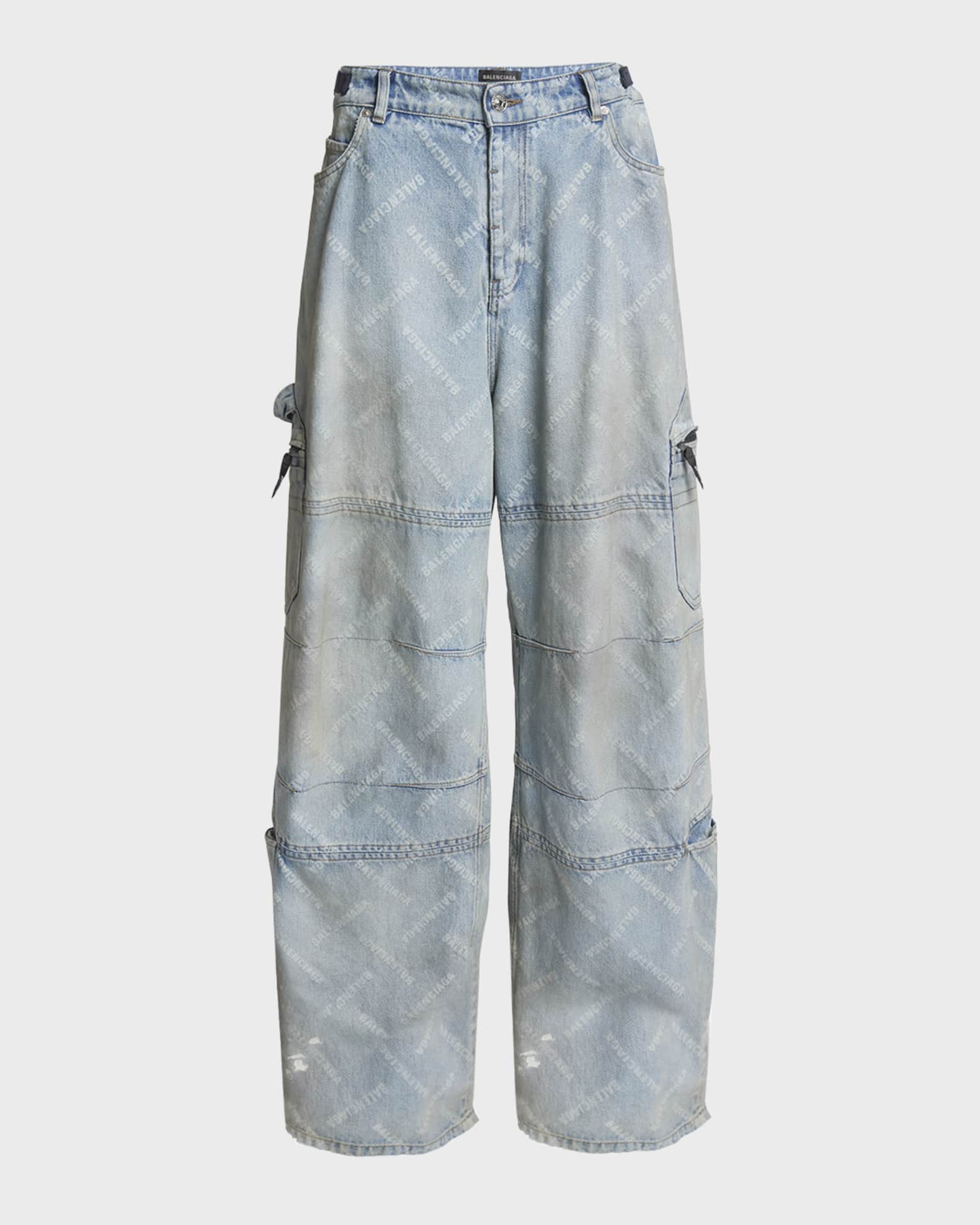 Balenciaga handwritten denim jacket top