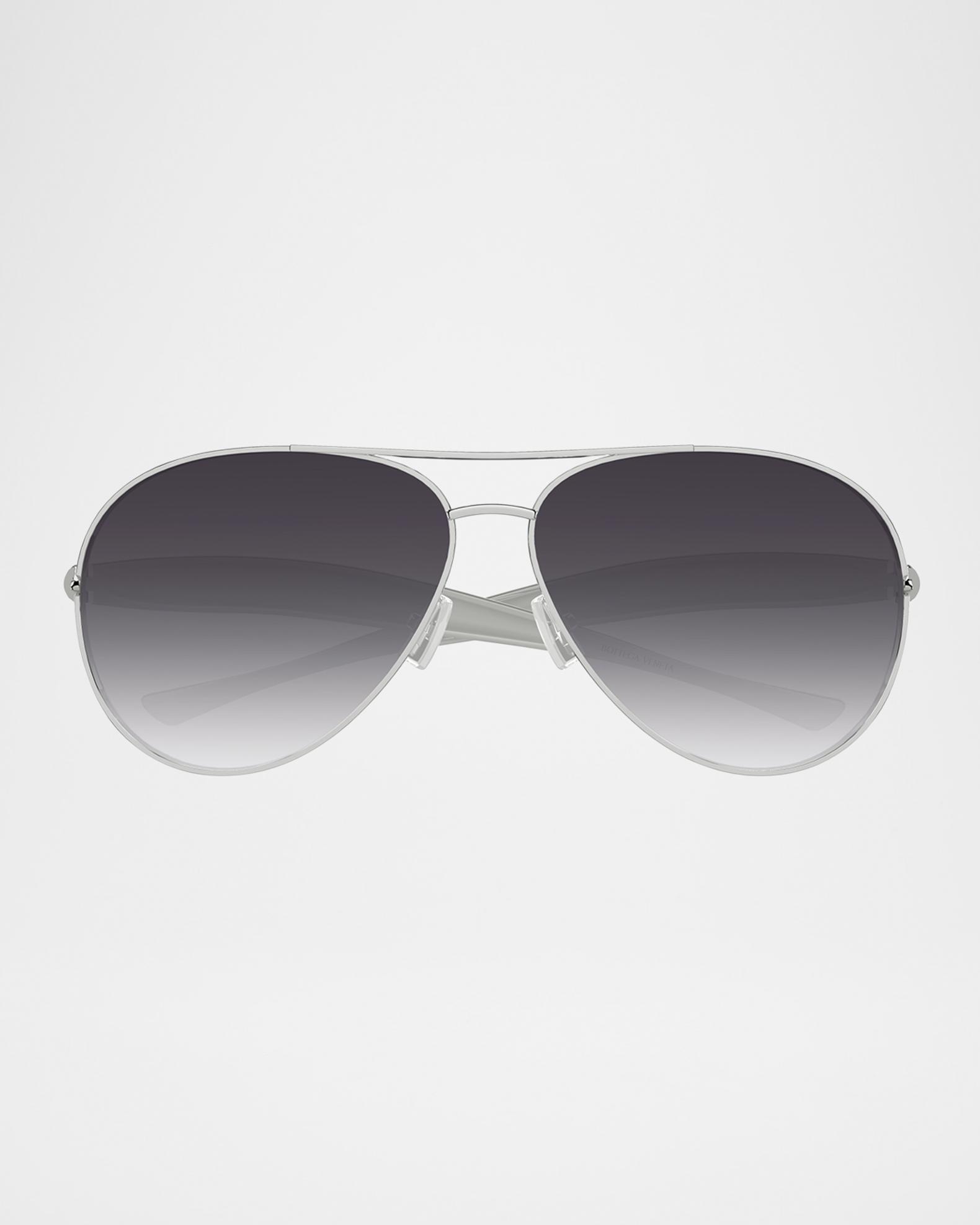 Bottega Veneta Curved Metal Aviator Sunglasses | Neiman Marcus display picture 3