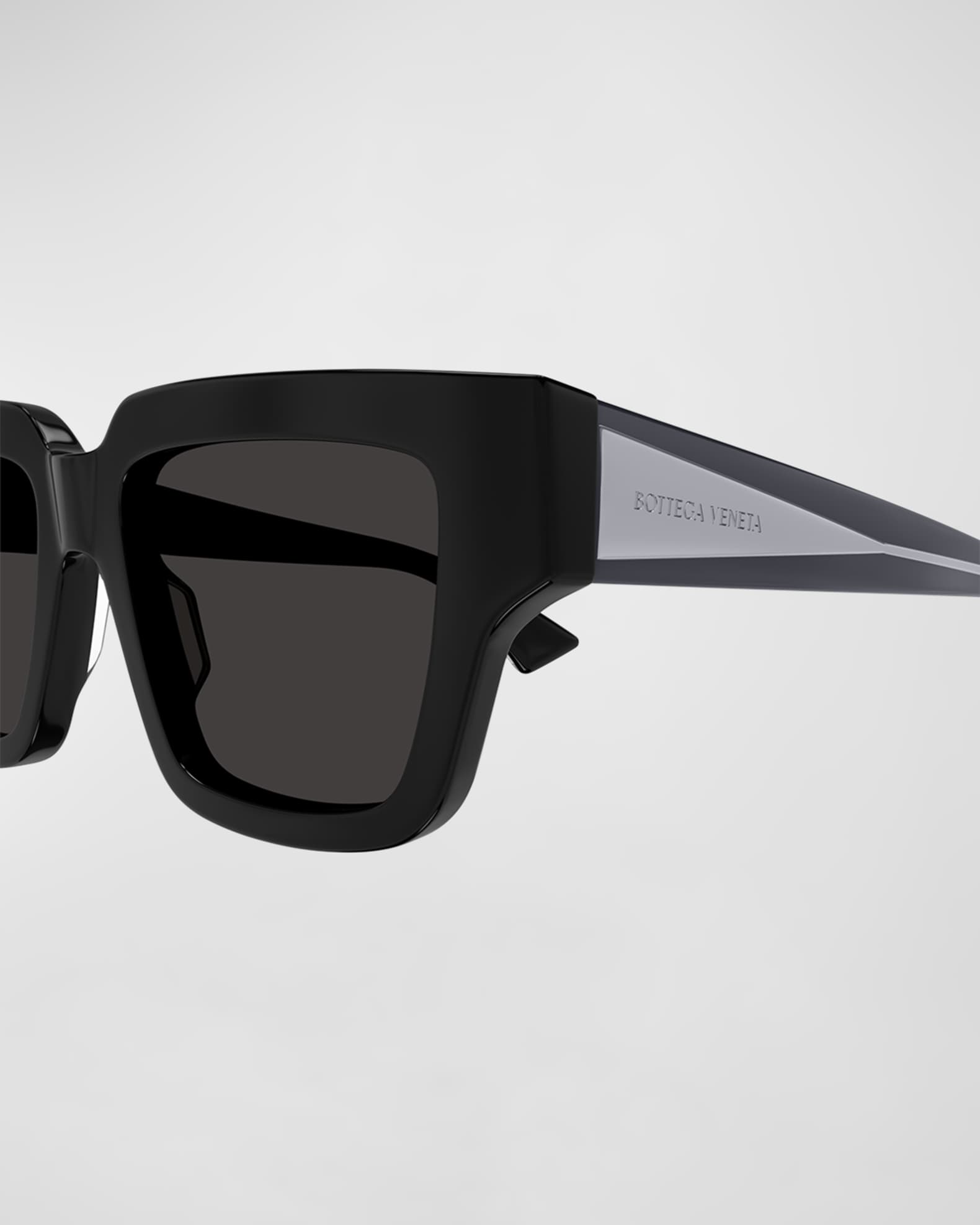 Engraved Logo Acetate Square Sunglasses  1