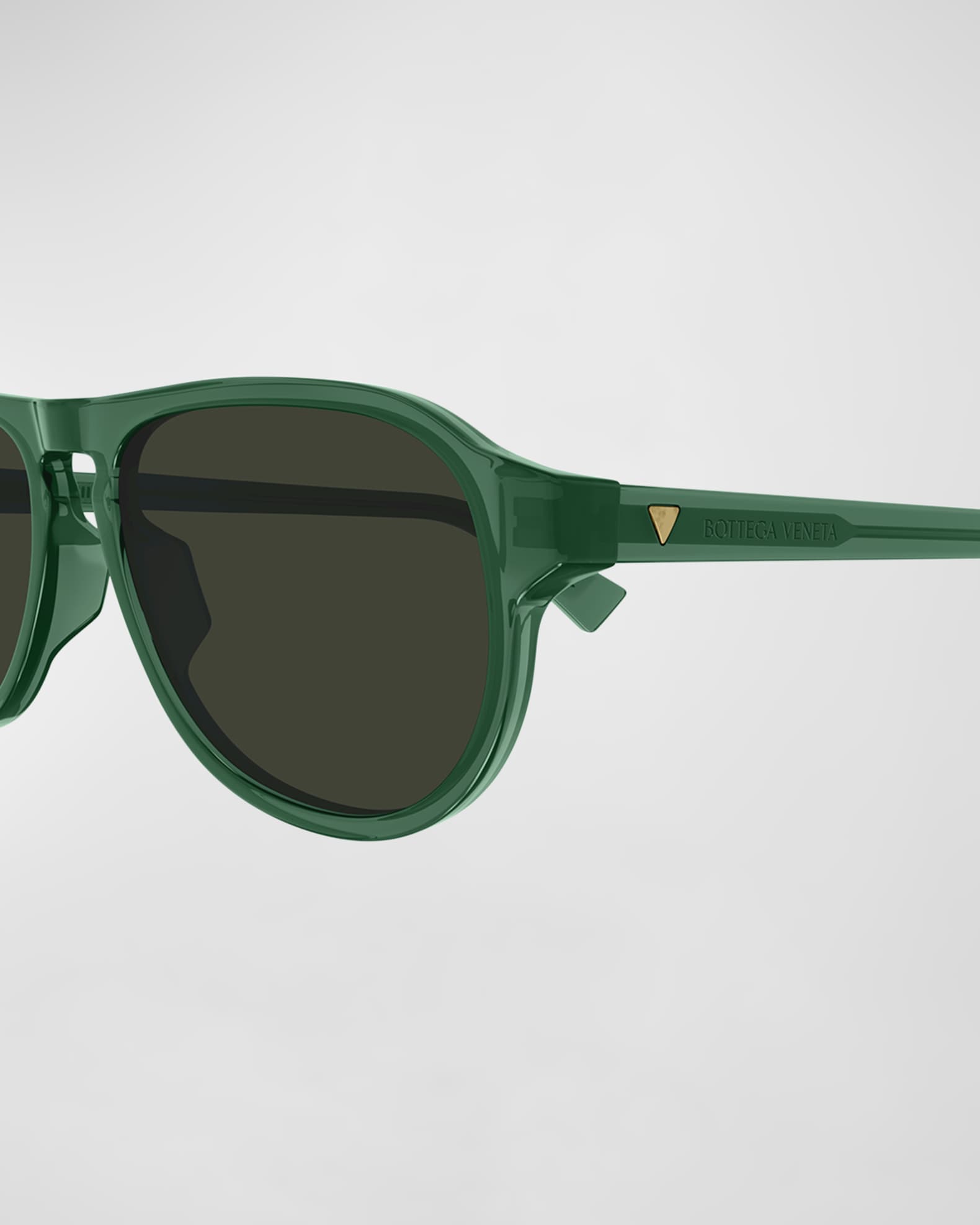 Men's Keyhole-Bridge Acetate Oval Sunglasses 1