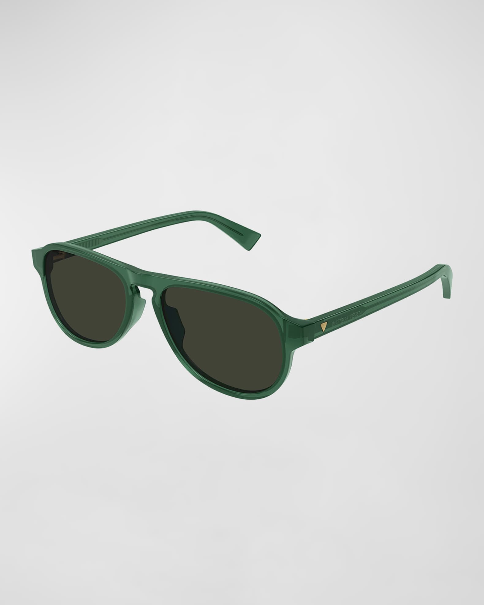 Men's Keyhole-Bridge Acetate Oval Sunglasses 0