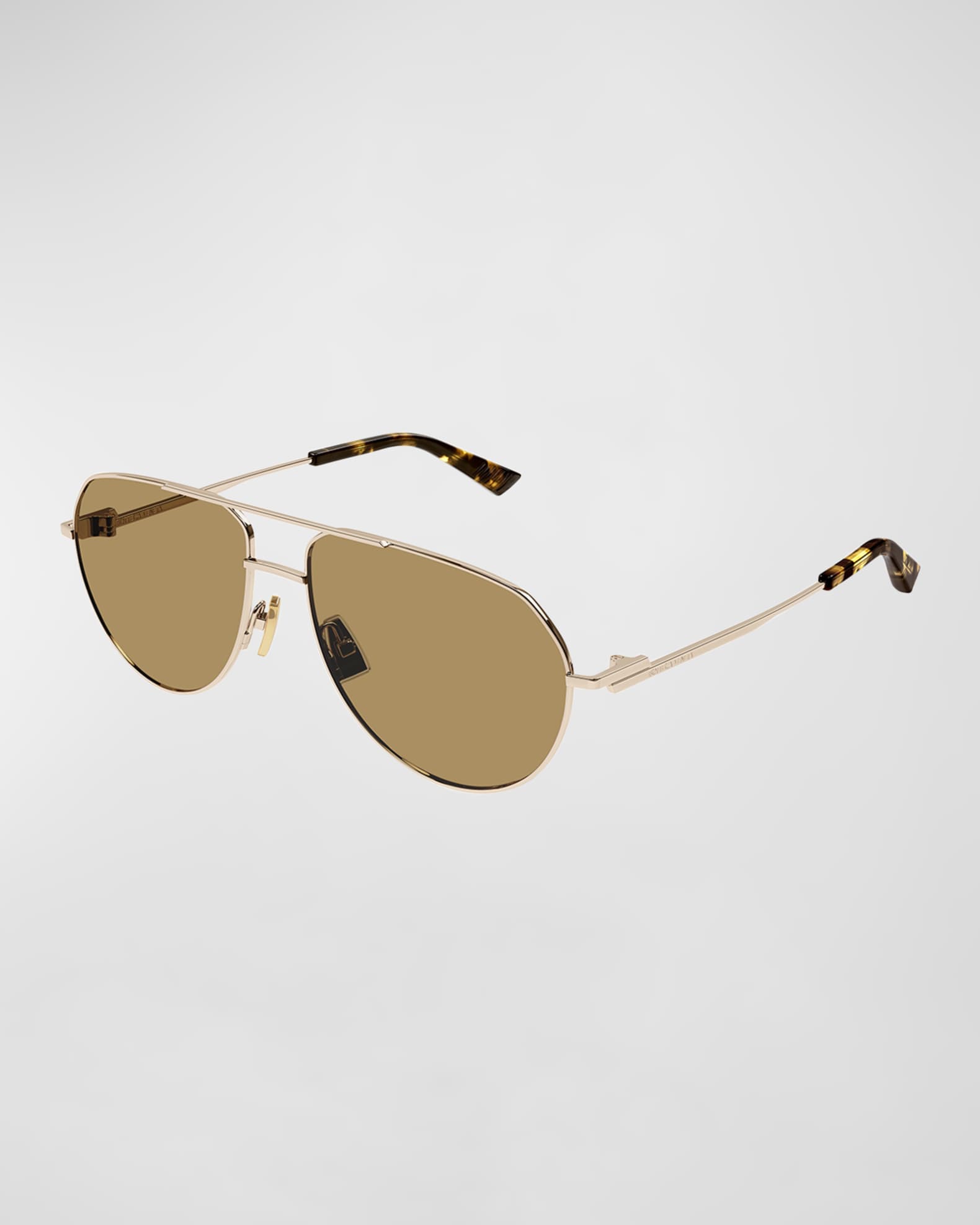 Men's Double-Bridge Metal Aviator Sunglasses 0
