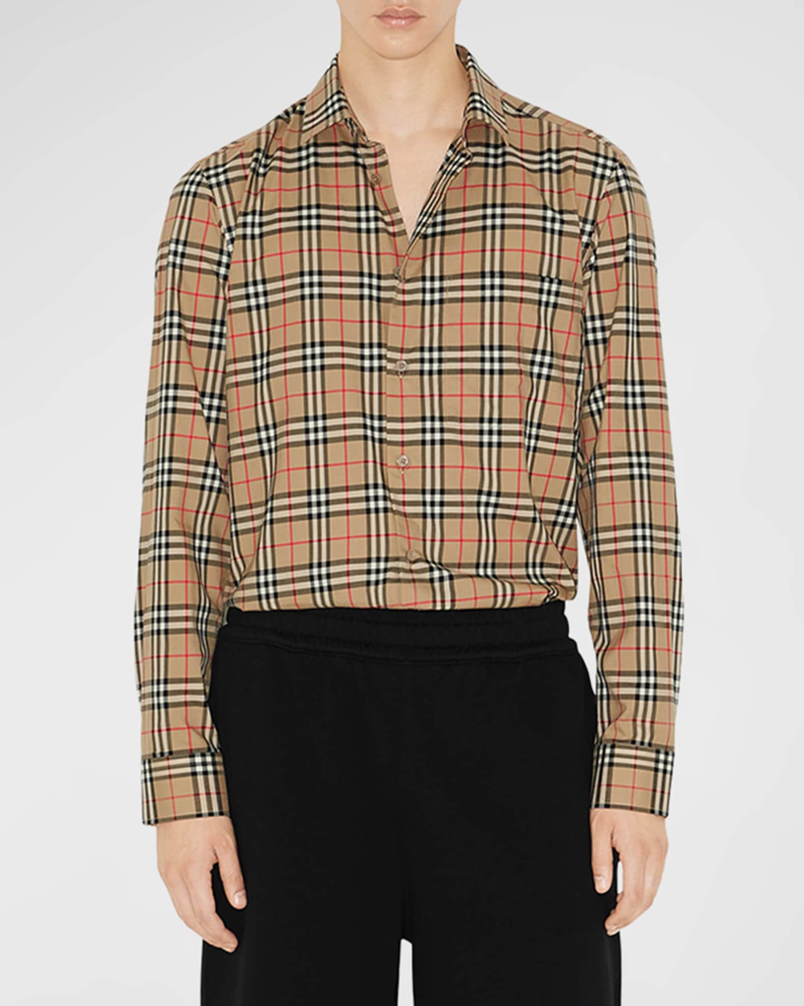 Men s Simson Check Poplin Shirt