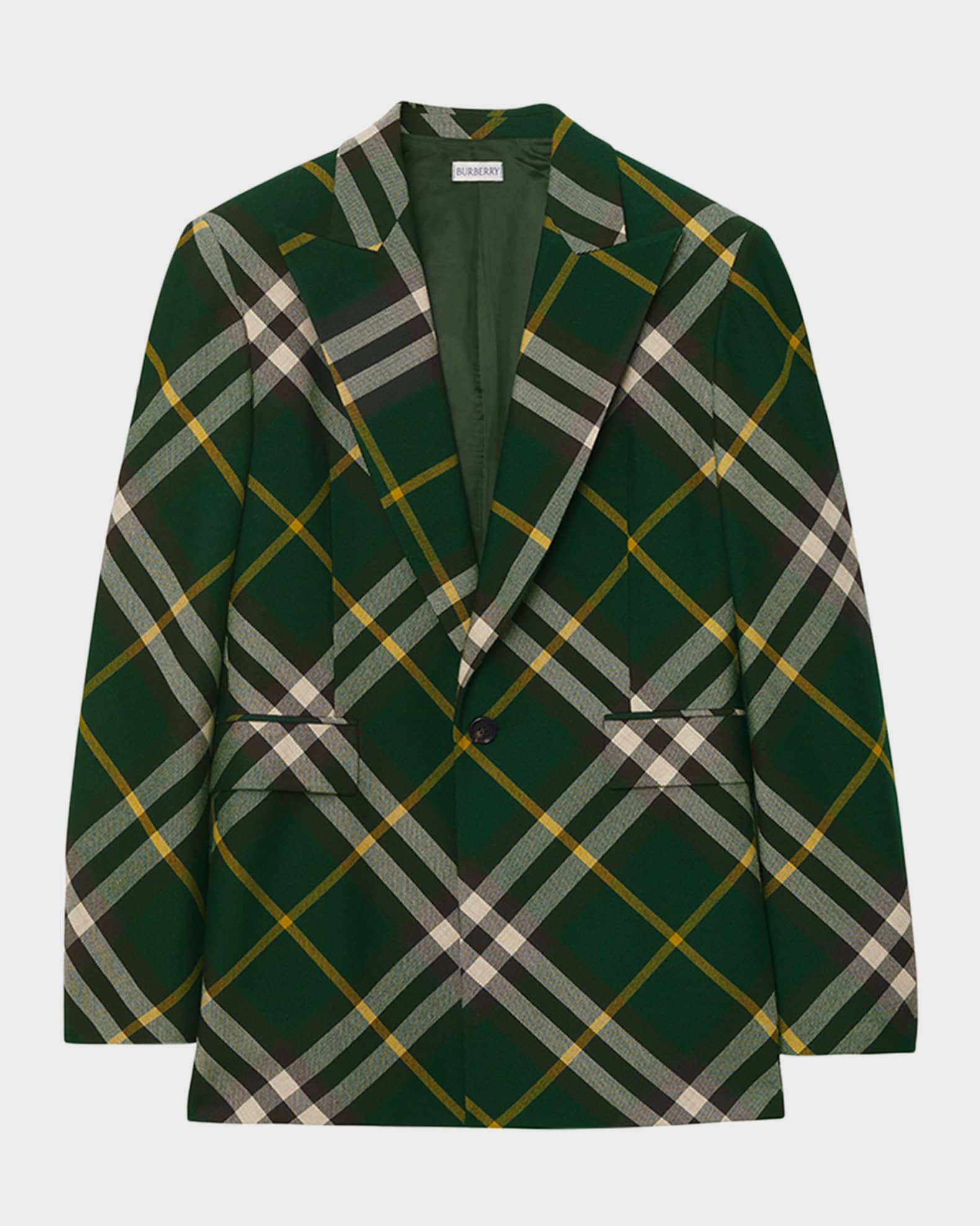 Burberry Men's Check Wool Suit Jacket