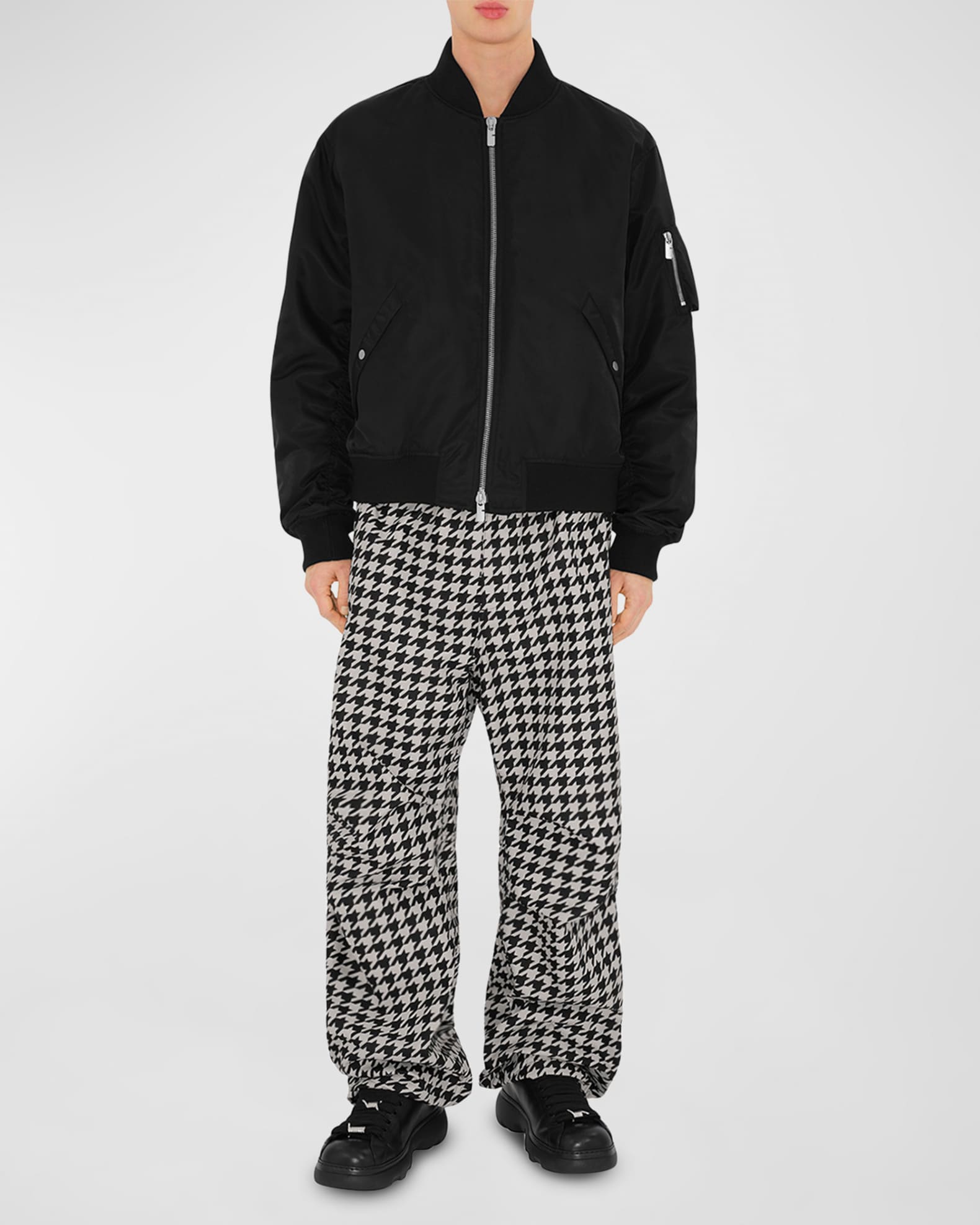 Burberry nylon bomber jacket sales