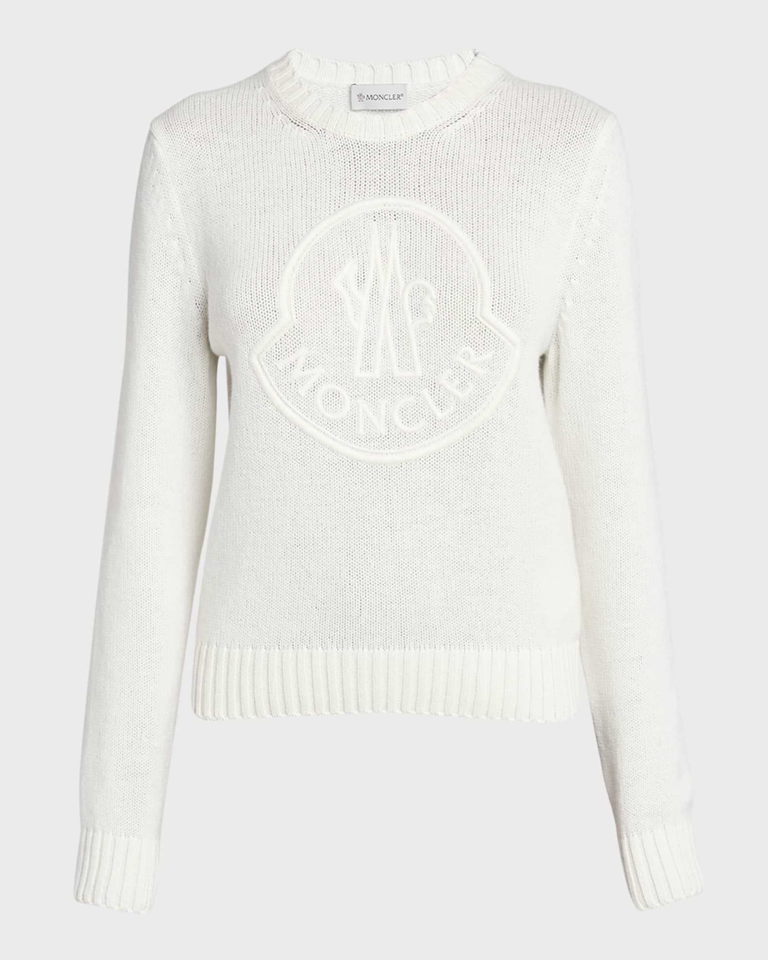 Moncler Cashmere Embroidered Logo Sweater