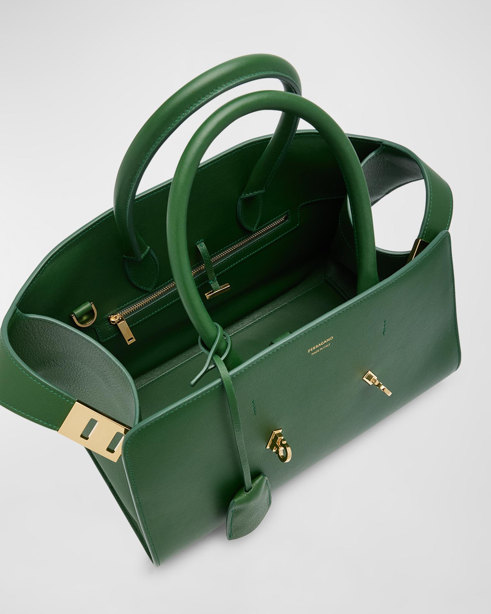 Small Hug Leather Top-Handle Bag | Neiman Marcus