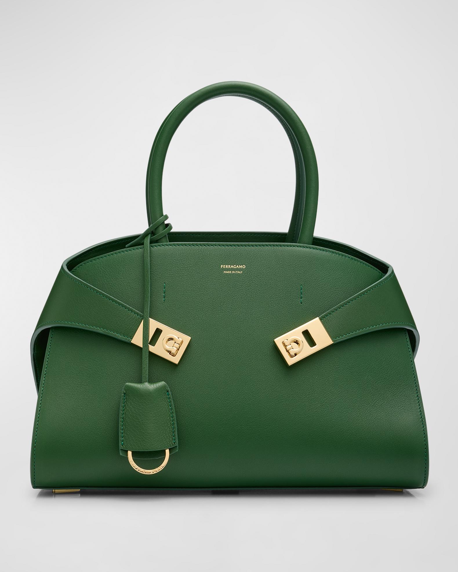 Small Hug Leather Top-Handle Bag | Neiman Marcus