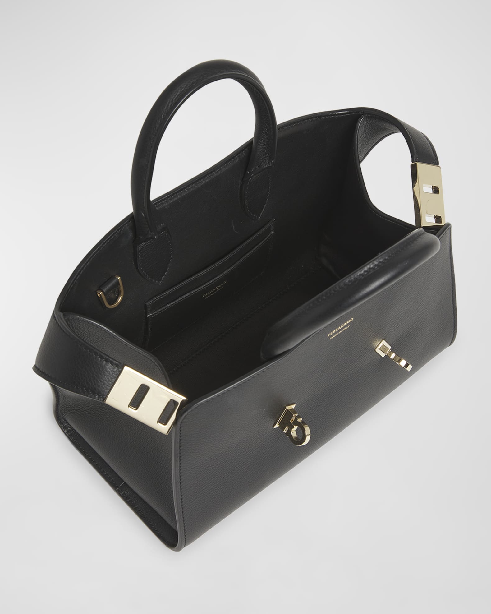 Ferragamo Mini Hug Leather Top Handle Bag Neiman Marcus