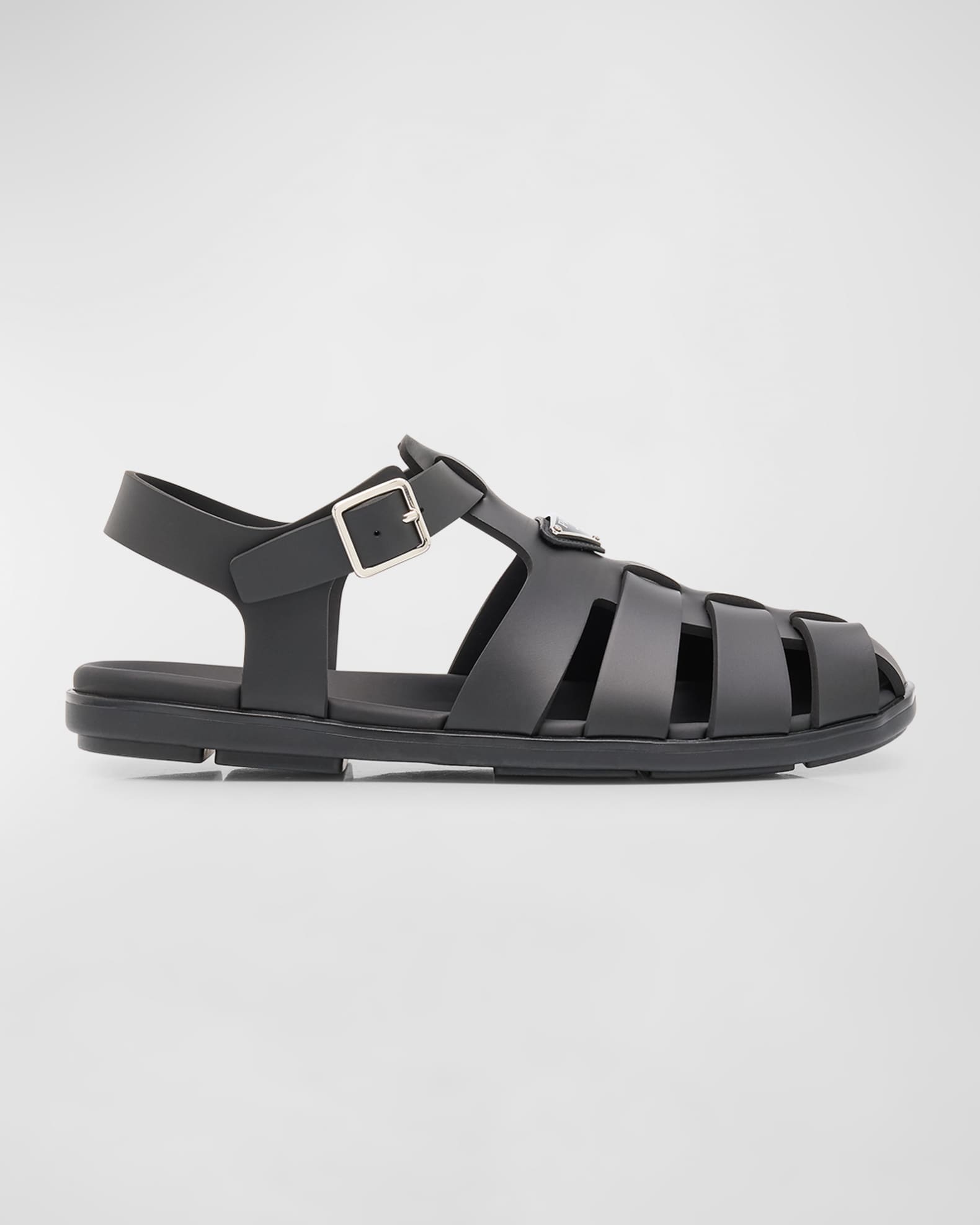 Prada Men's Leather Fisherman Sandals | Neiman Marcus