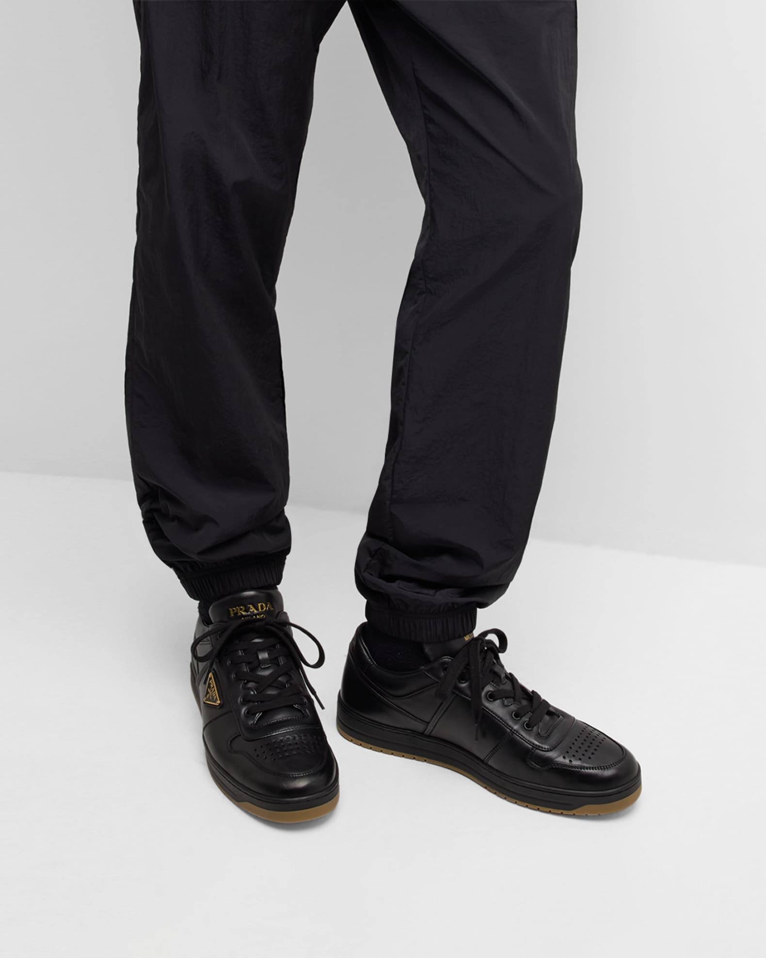 スニーカー Prada Sneaker Downtown In Nappa Black Downtown nappa leather sneakers | PRADA