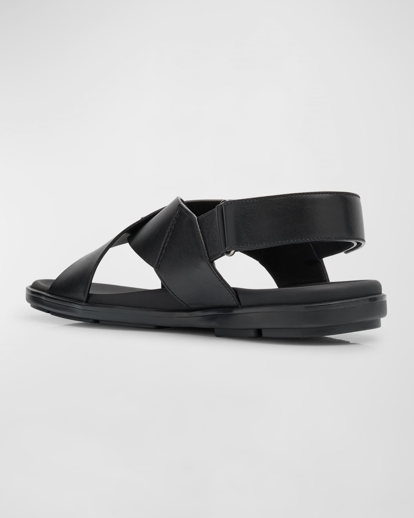 Prada Men's Leather Crisscross Sport Sandals | Neiman Marcus