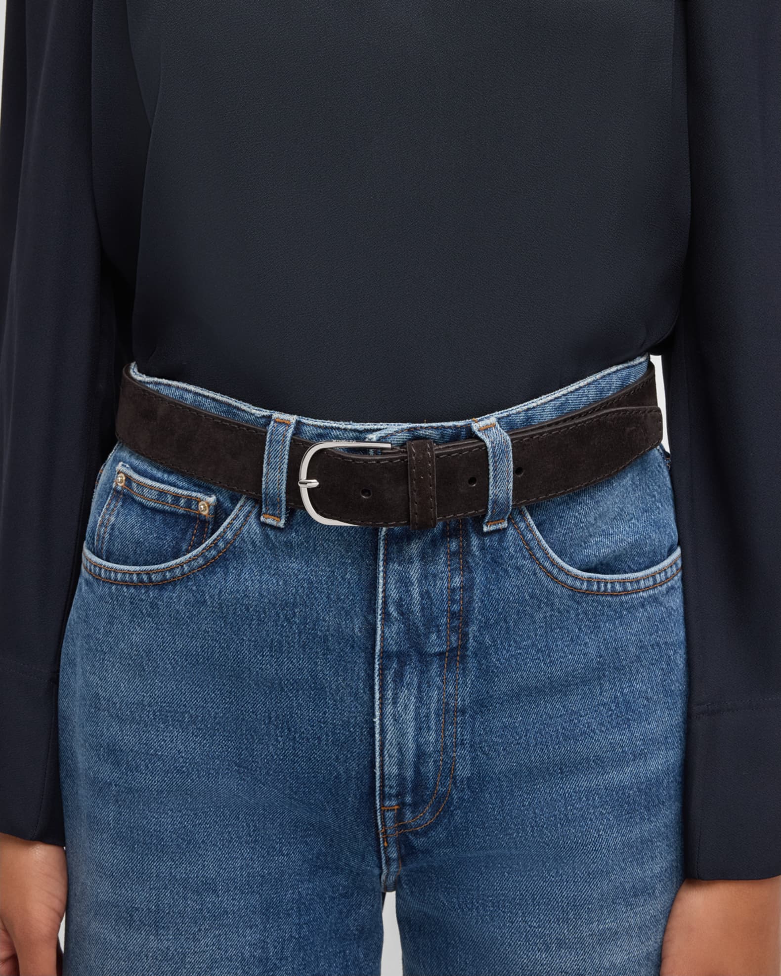 【toteme】 Suede belt Toteme Suede & Leather Wrap Belt | Neiman Marcus