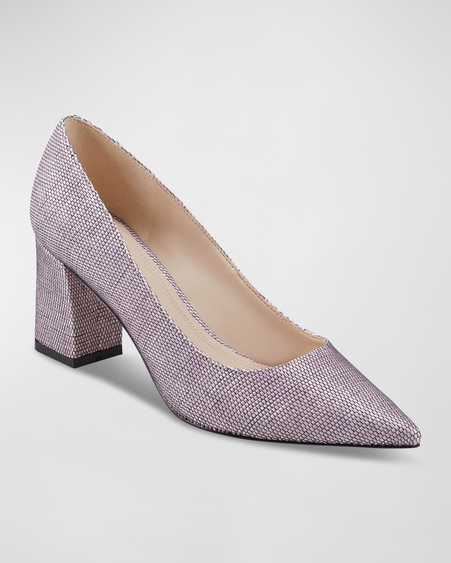 Zala16 Fabric Block-Heel Pumps 1