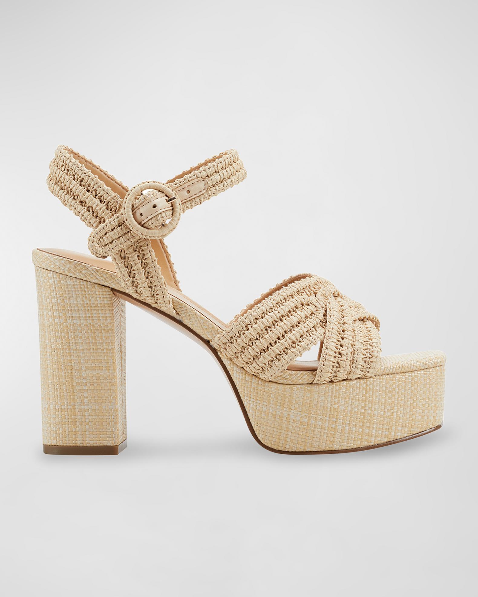 Sandales Plateforme Barbara Bui – Noires Et Or – Taille 38 – Bride Cheville