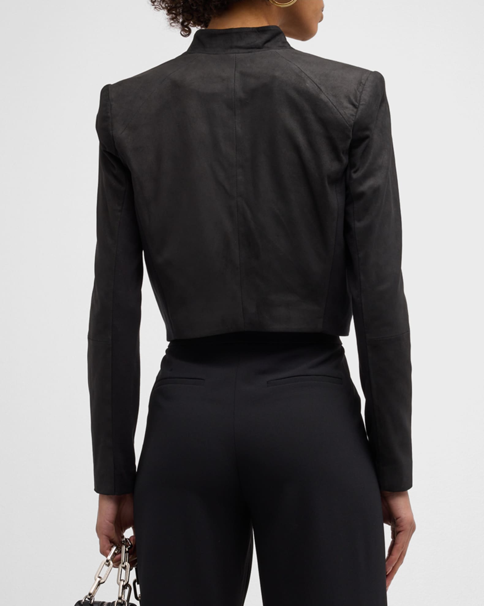 New Harvey Suede Open Front Jacket