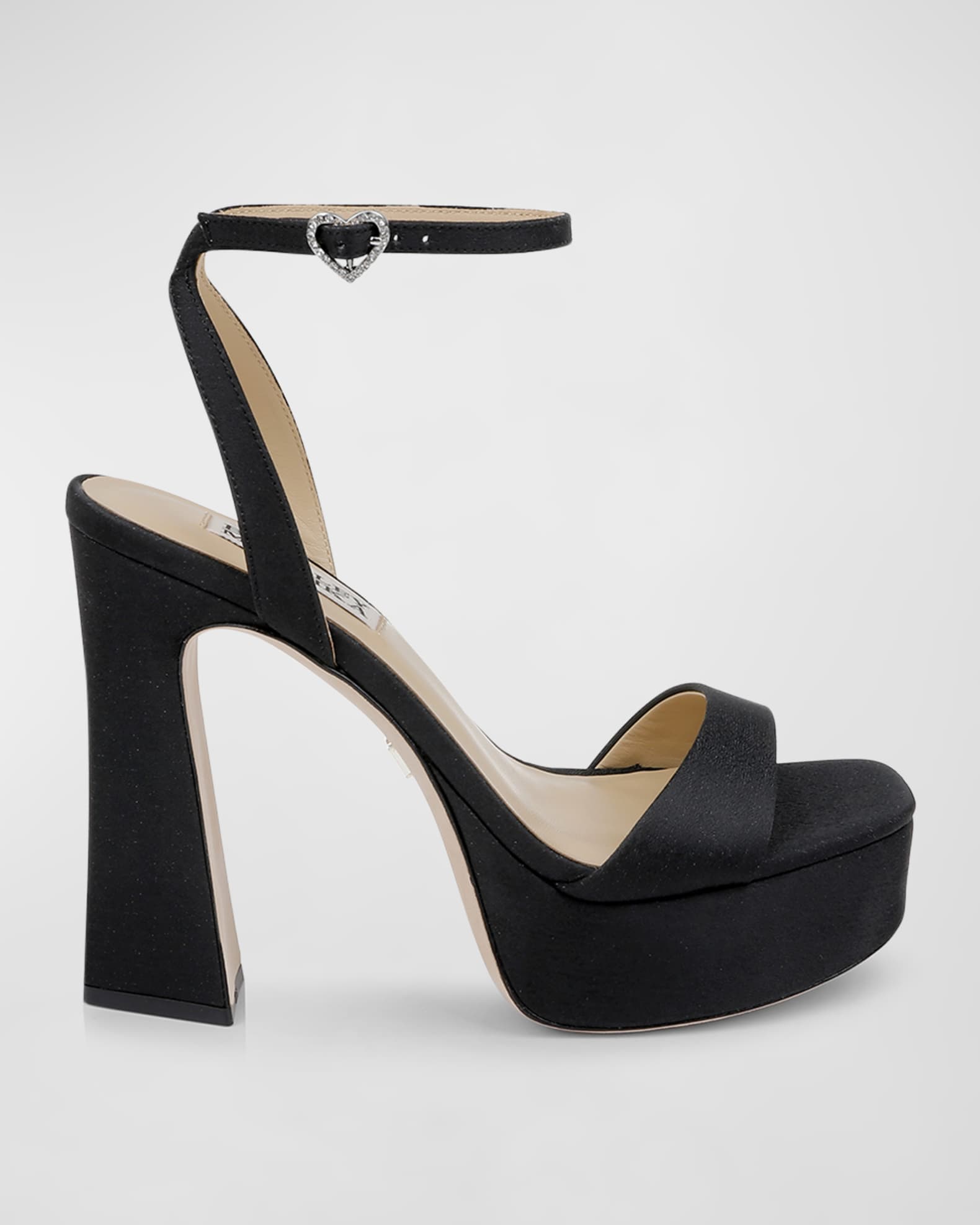 Caia Crystal Heart Platform Sandals 0