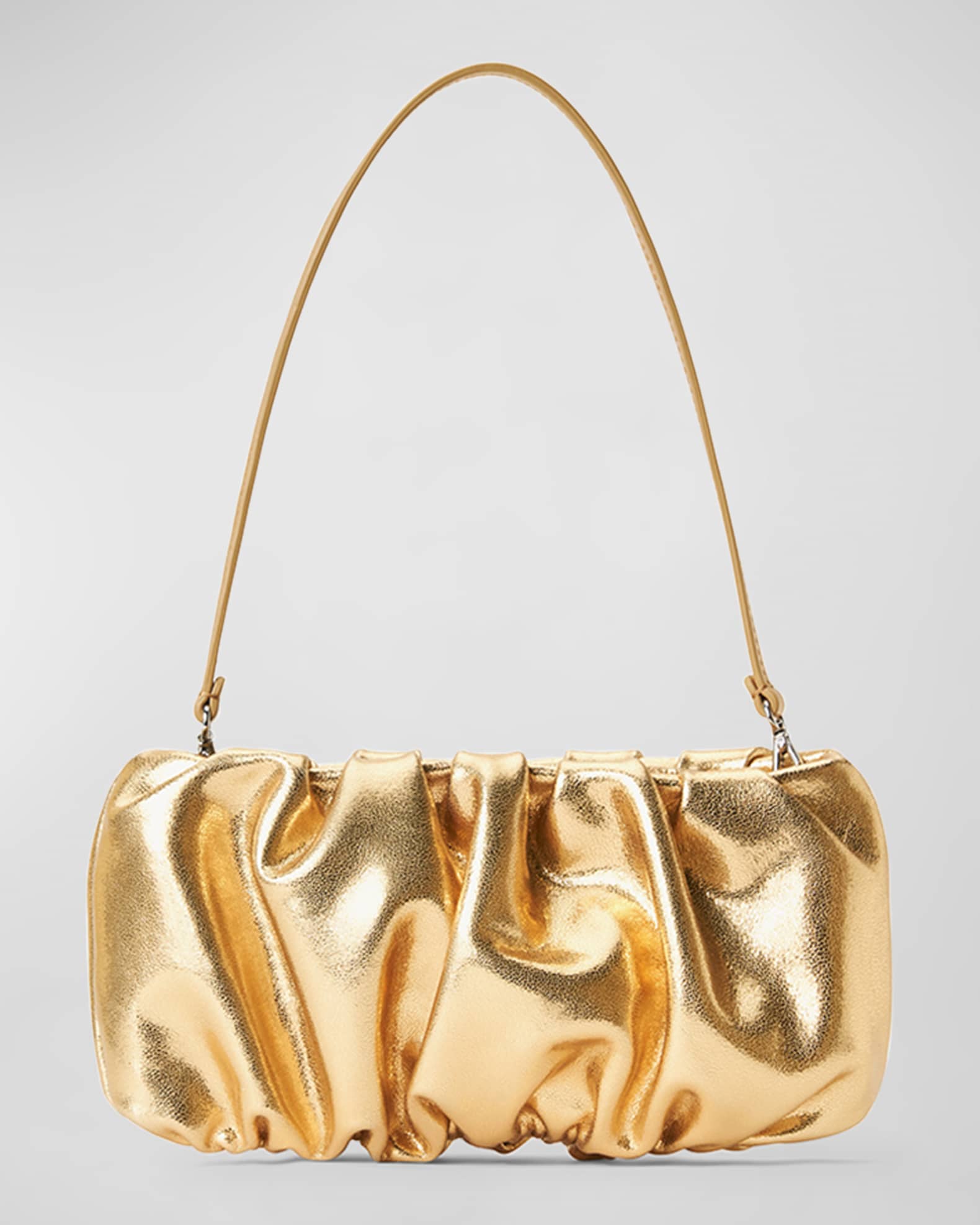 STAUD Bean Convertible Metallic Shoulder Bag Neiman Marcus