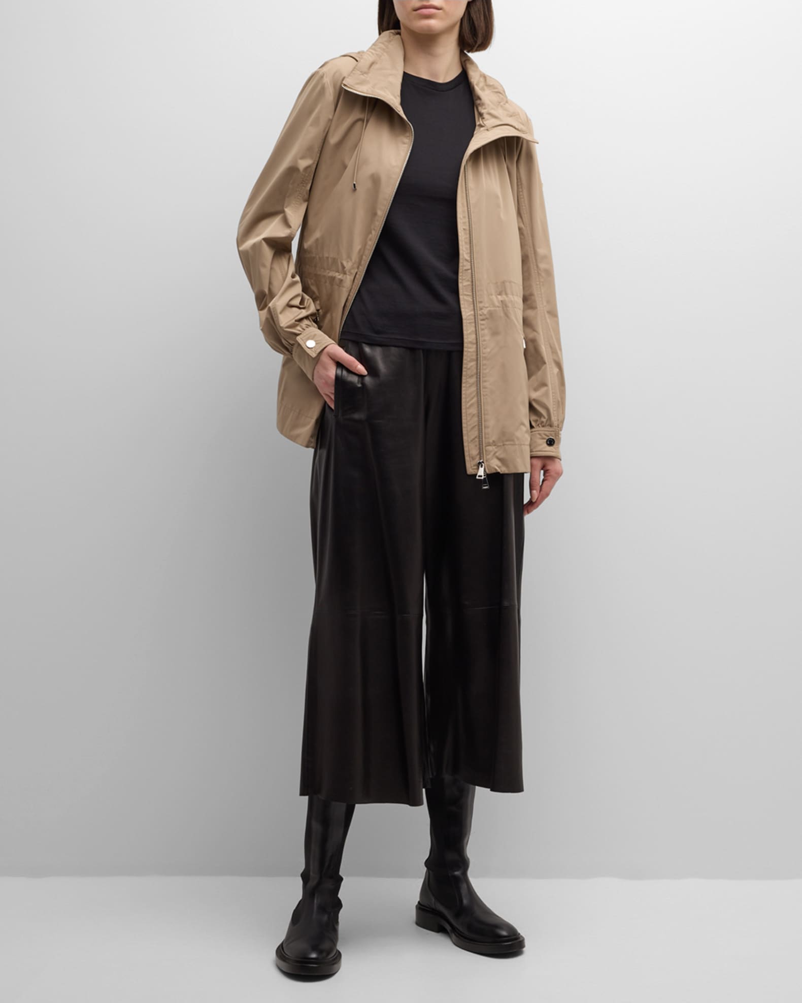 Moncler Enet Short Parka Jacket Neiman Marcus