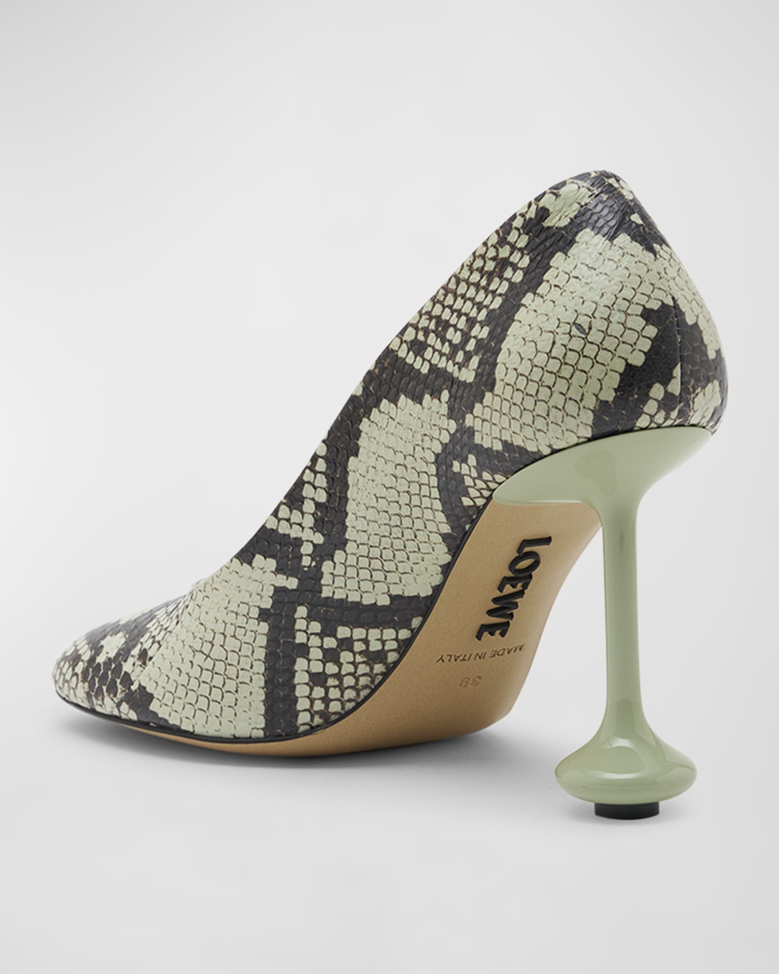 Snakeskin slip on heels online