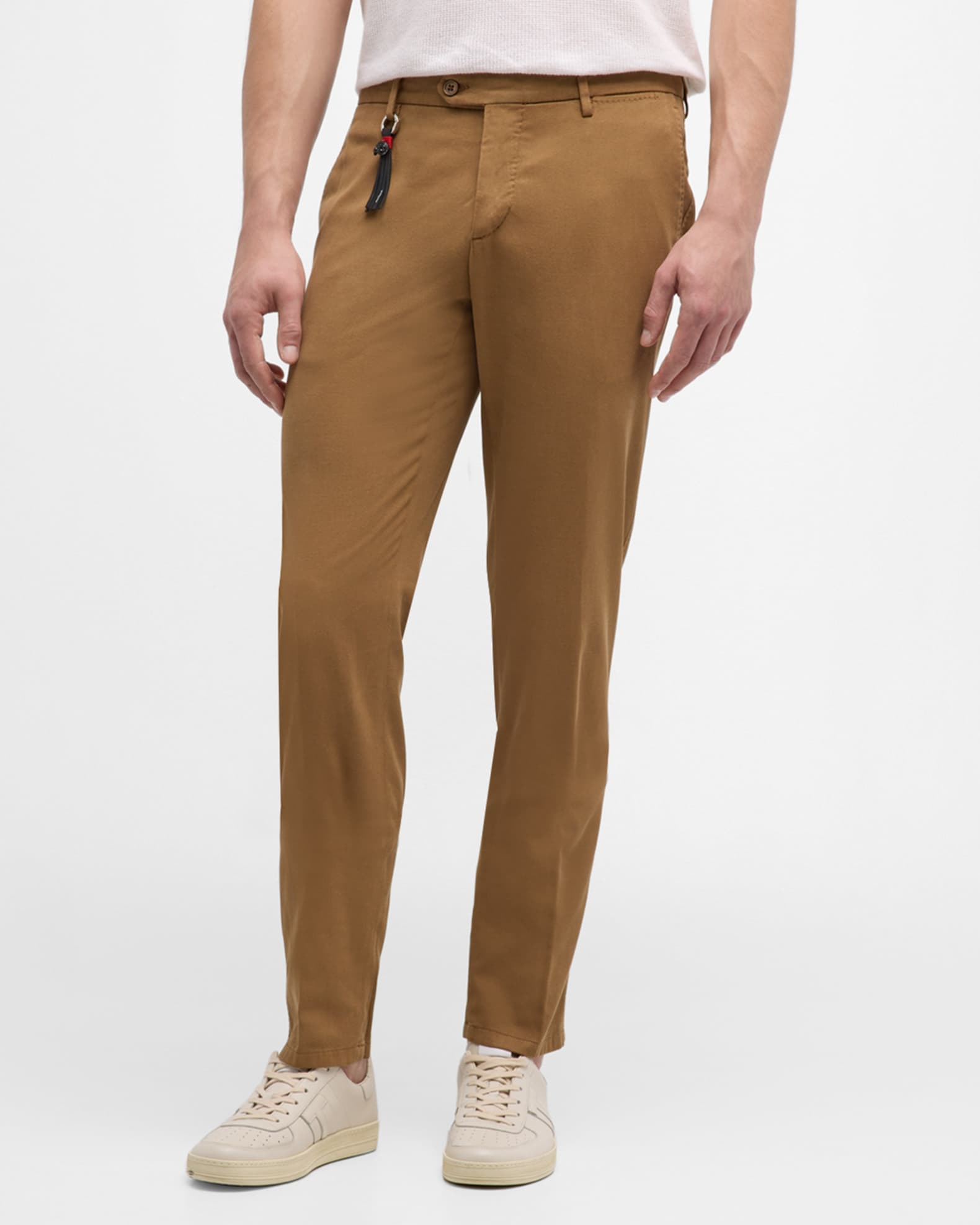 Marco Pescarolo Men's Stretch Cotton Silk Twill Chino Pants