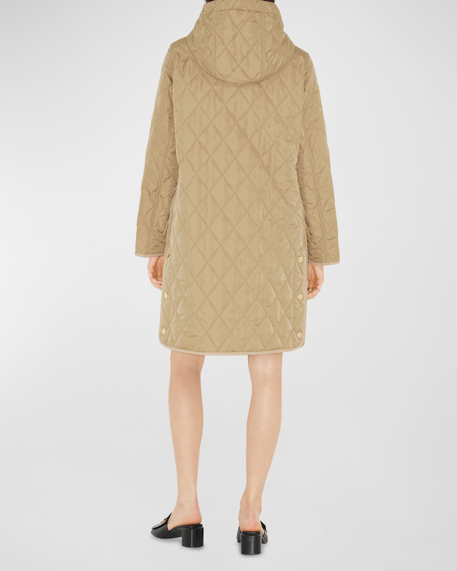 Burberry Roxby Quilted Hooded Coat | Neiman Marcus