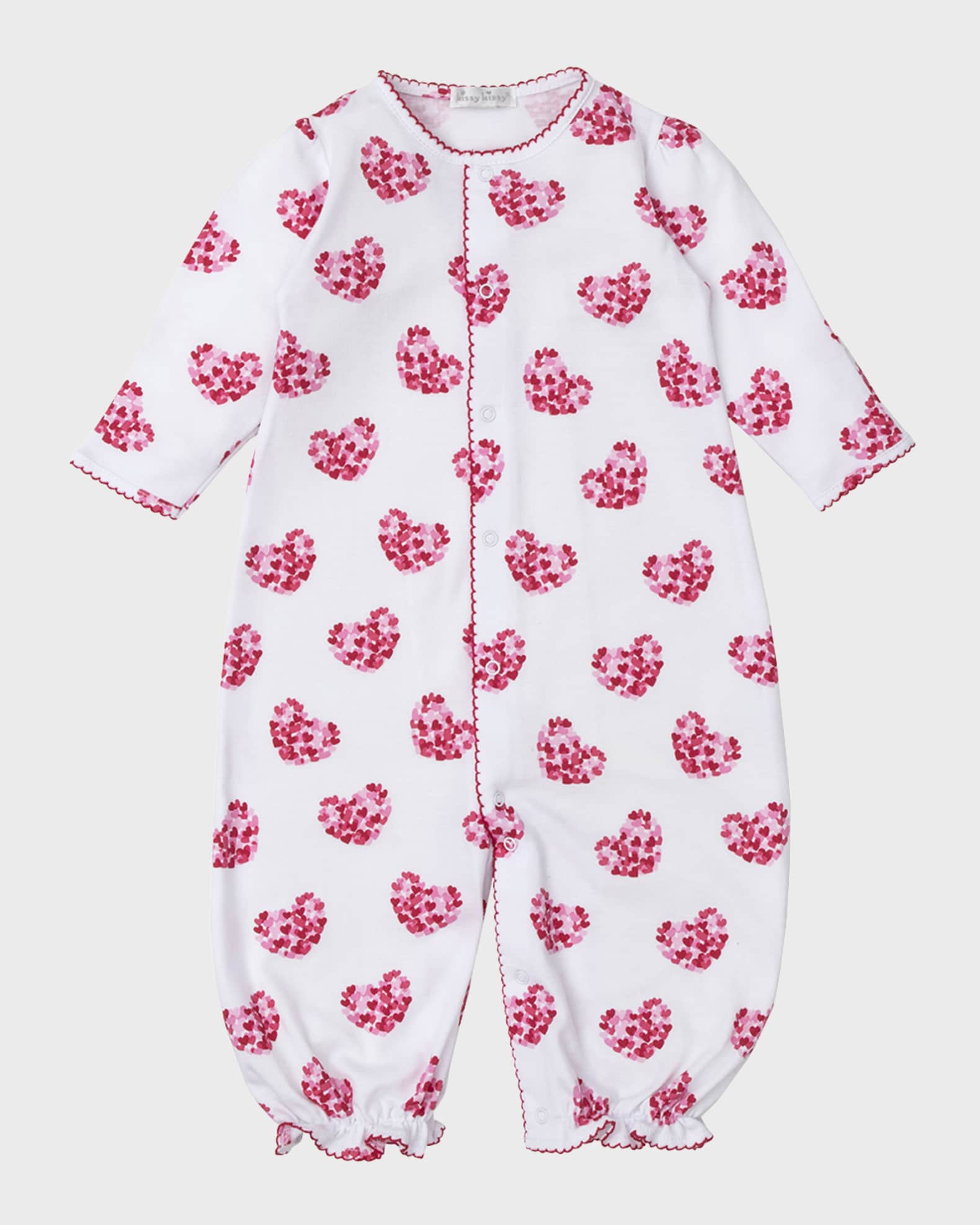 Kissy Kissy Girl's Heart of Hearts Convertible Gown and Hat Set, Size NewbornS Neiman Marcus