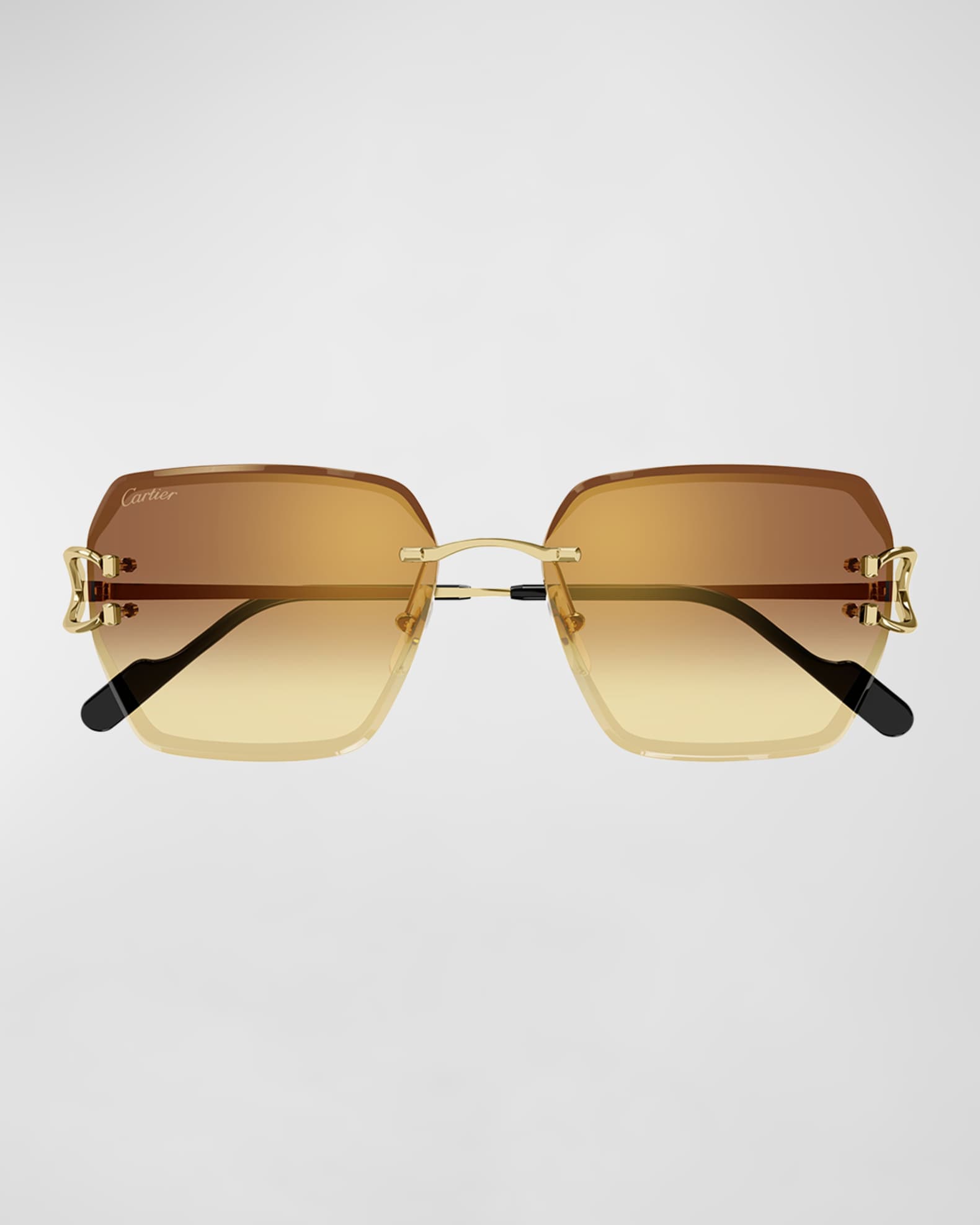 Rimless Metal Butterfly Sunglasses  0