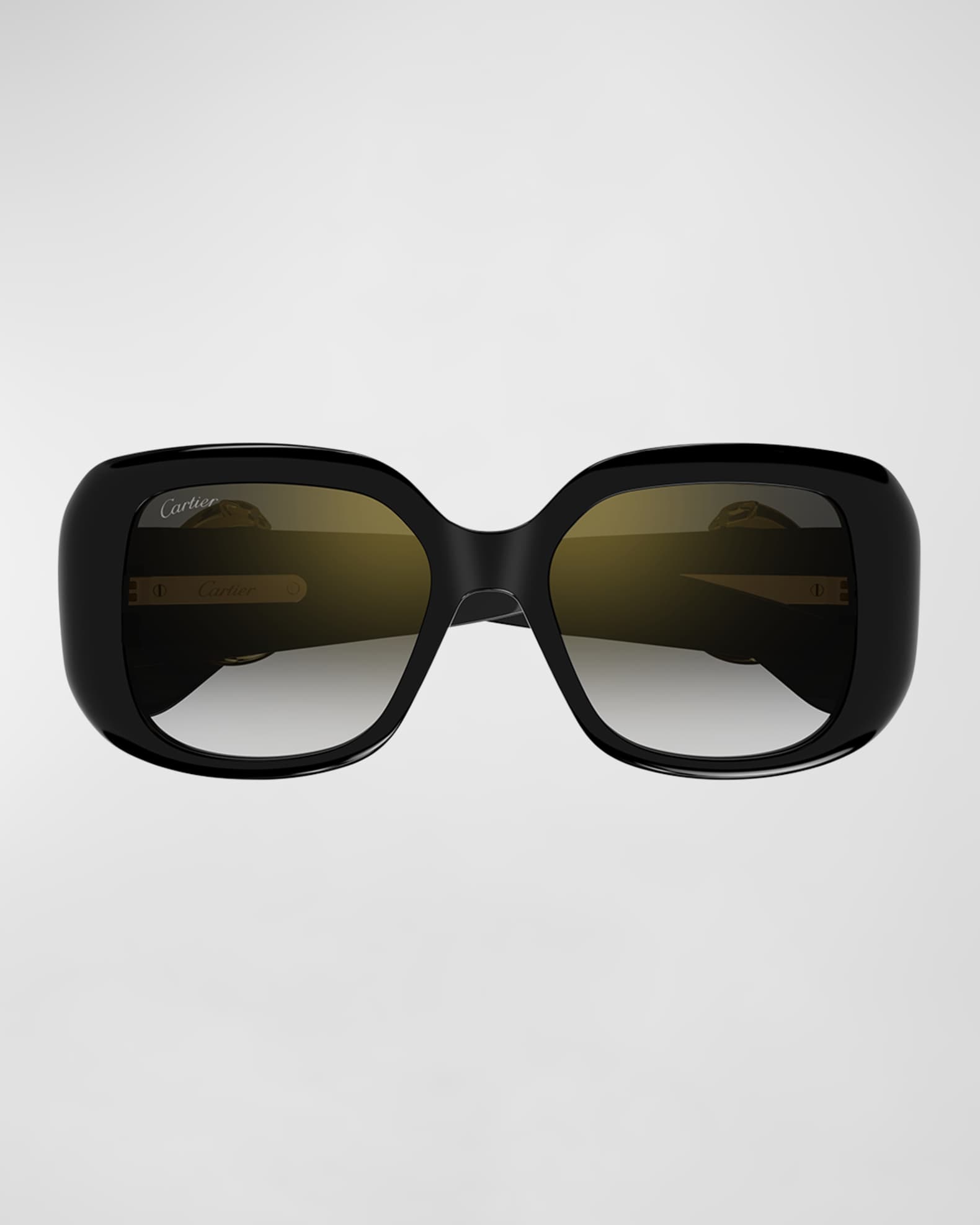 Cartier Panther-C Acetate Square Sunglasses