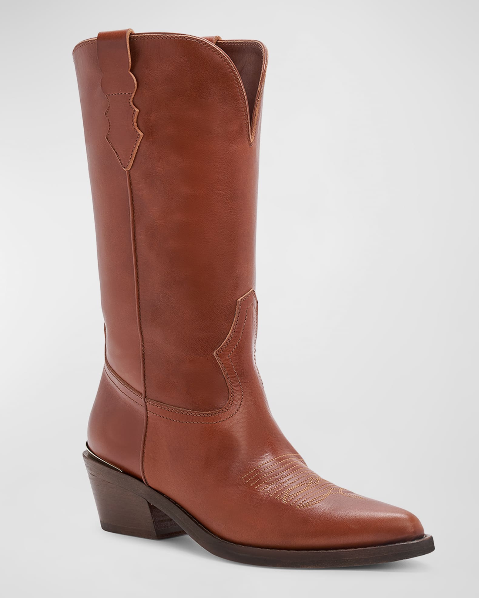 Partlow Julia Leather Western Boots Neiman Marcus