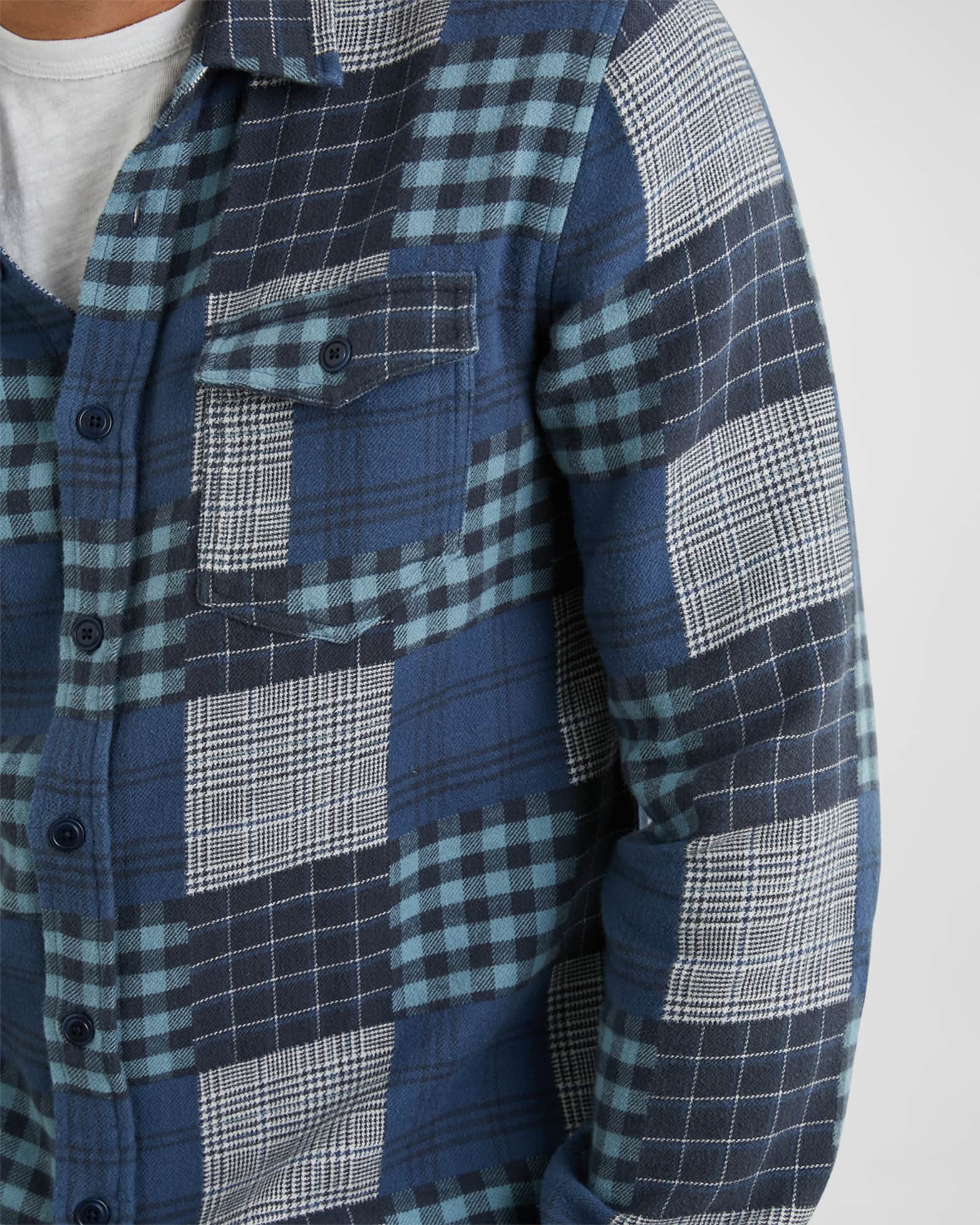 Rails Men's Banton Patchwork ButtonDown Shirt Neiman Marcus