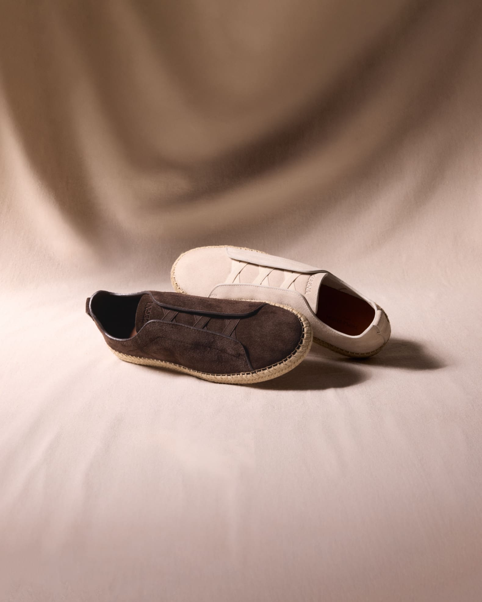 Men's Triple Stitch Suede Espadrille Sneakers