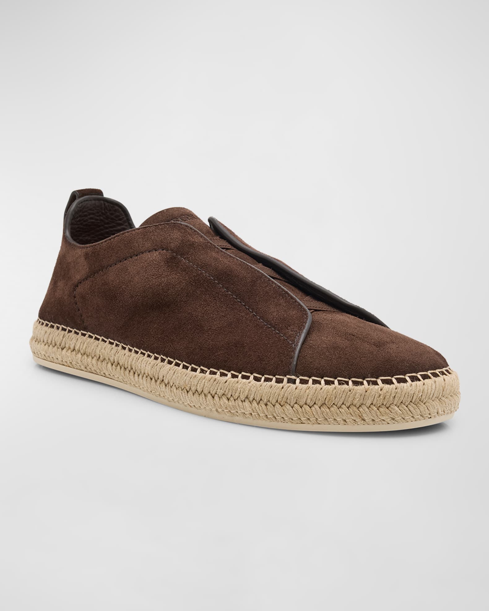 ZEGNA Men s Triple Stitch Suede Espadrille Sneakers Neiman Marcus