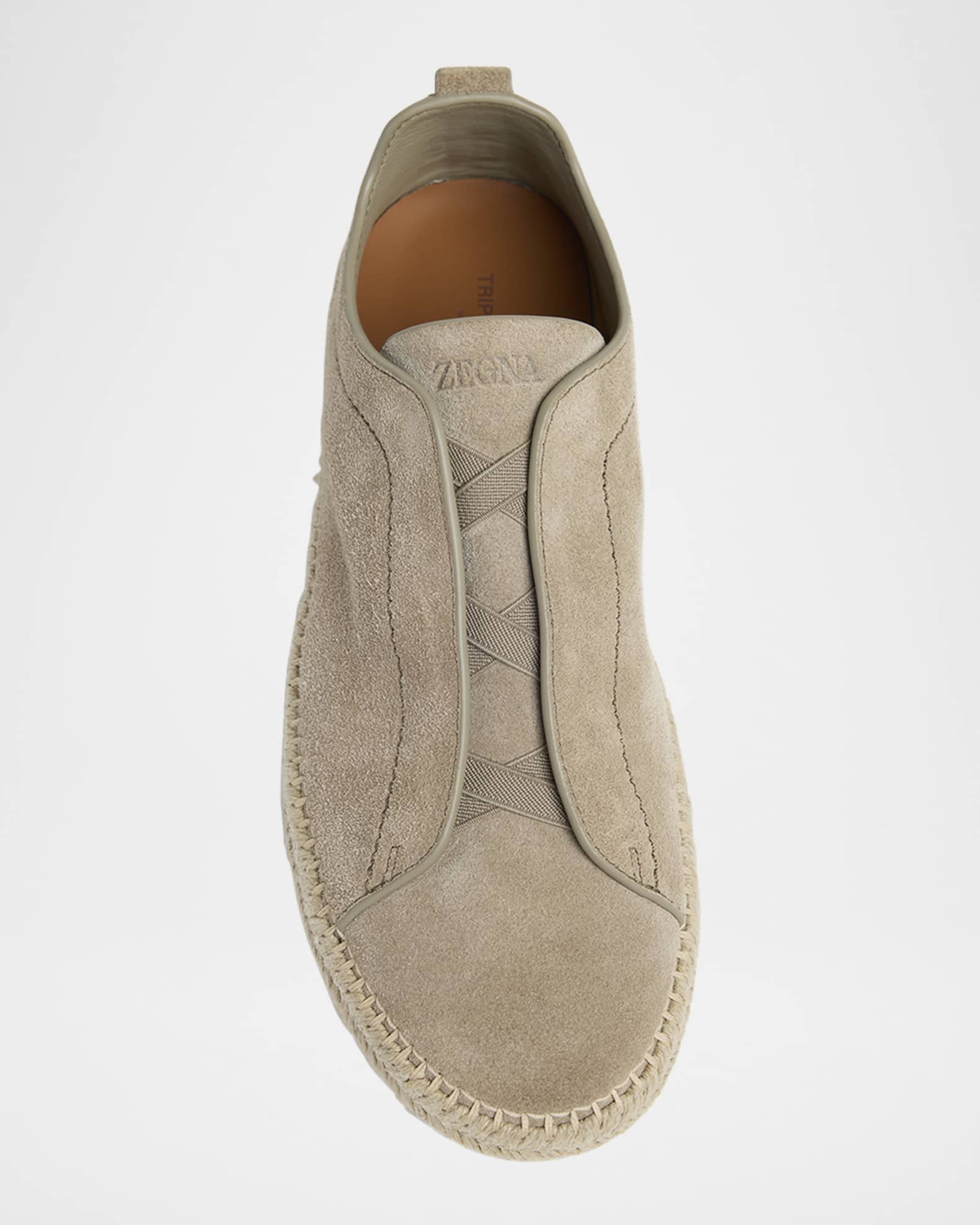 Men's Triple Stitch Suede Espadrille Sneakers