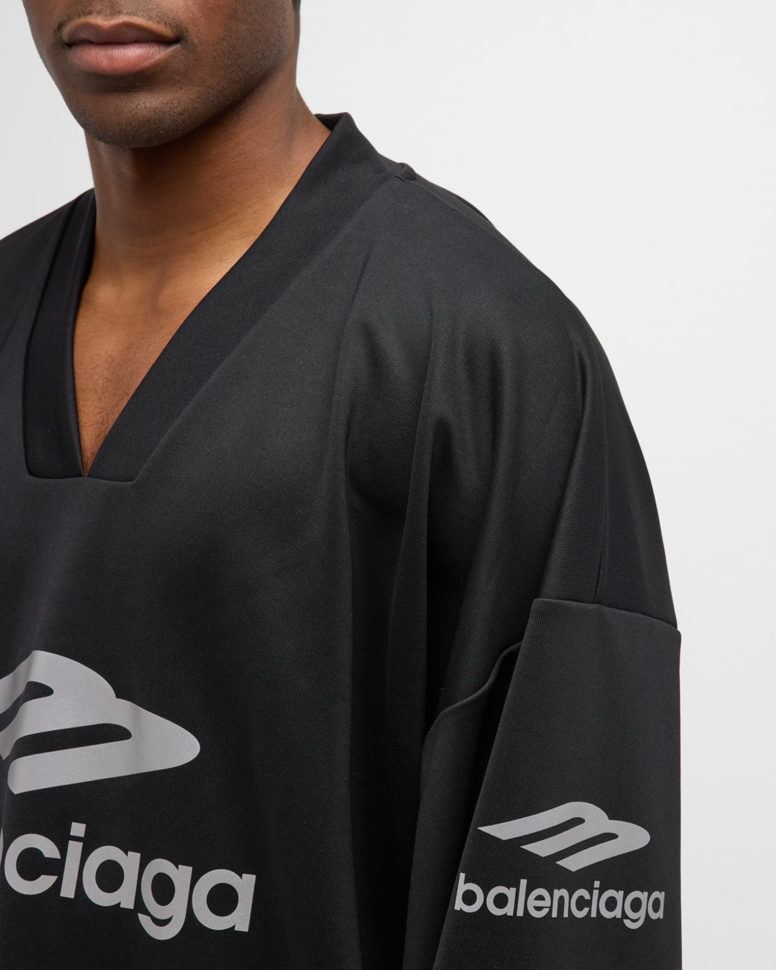 Balenciaga Men's 3B Sports Icon Ski Long-Sleeve T-Shirt Balenciaga Men's 3B Sports Icon Ski Long-Sleeve T-Shirt