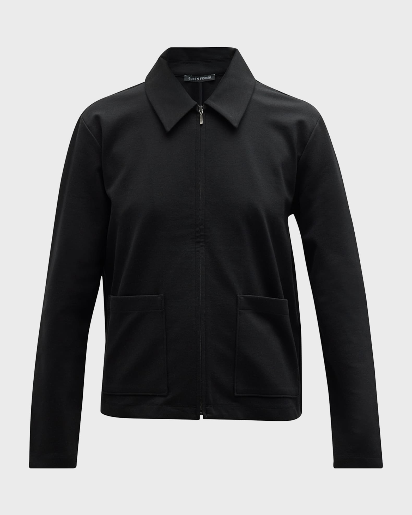 Eileen Fisher Zip-Front Washable Flex Ponte Jacket