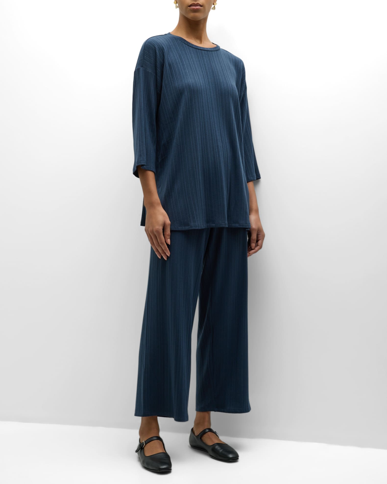 90s Vintage Eileen Fisher Knit Wide Leg Pant S/M main image 1