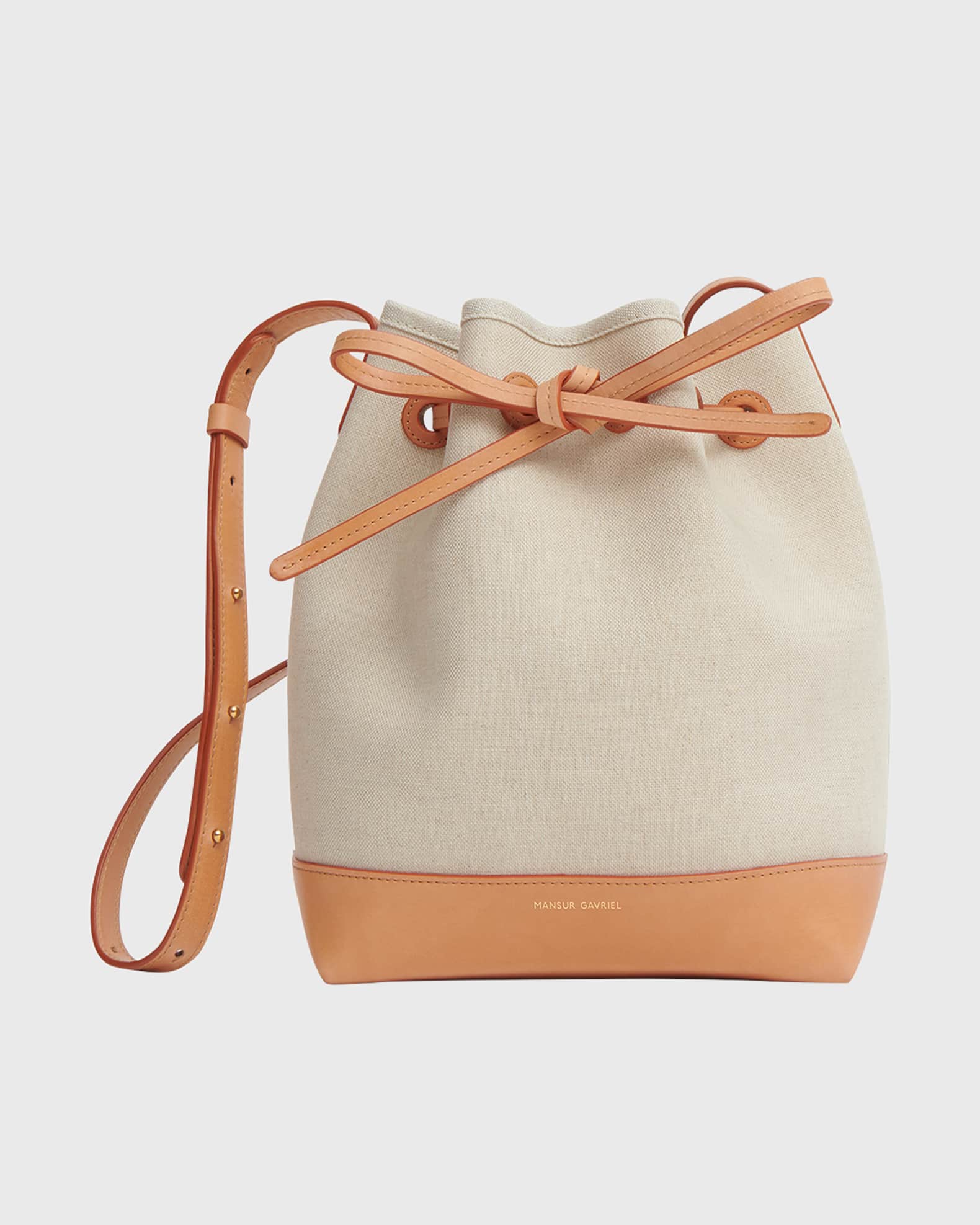 Mini Drawstring Canvas Bucket Bag 0