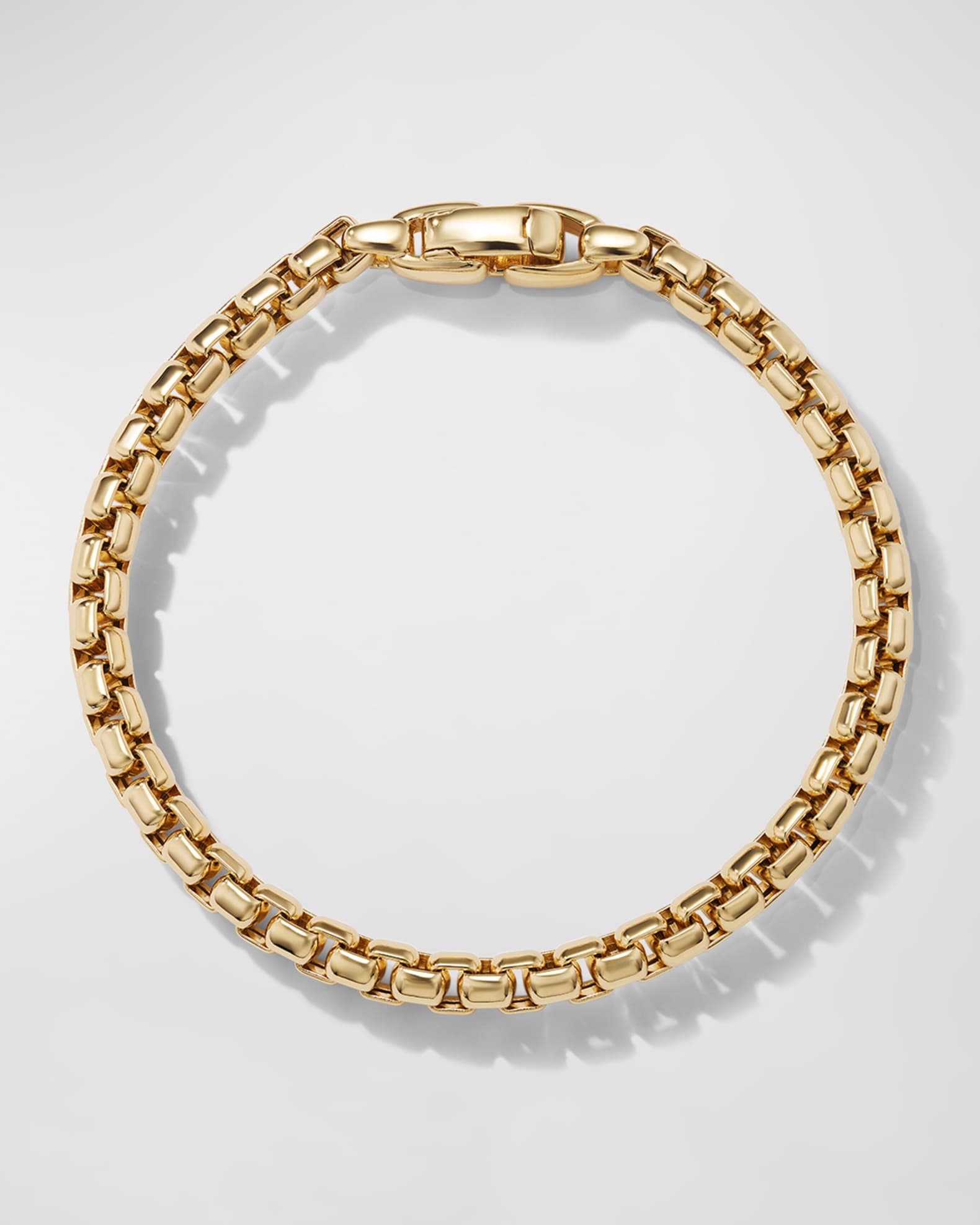 David Yurman Box Chain Bracelet in 18K Gold, 5mm Neiman Marcus