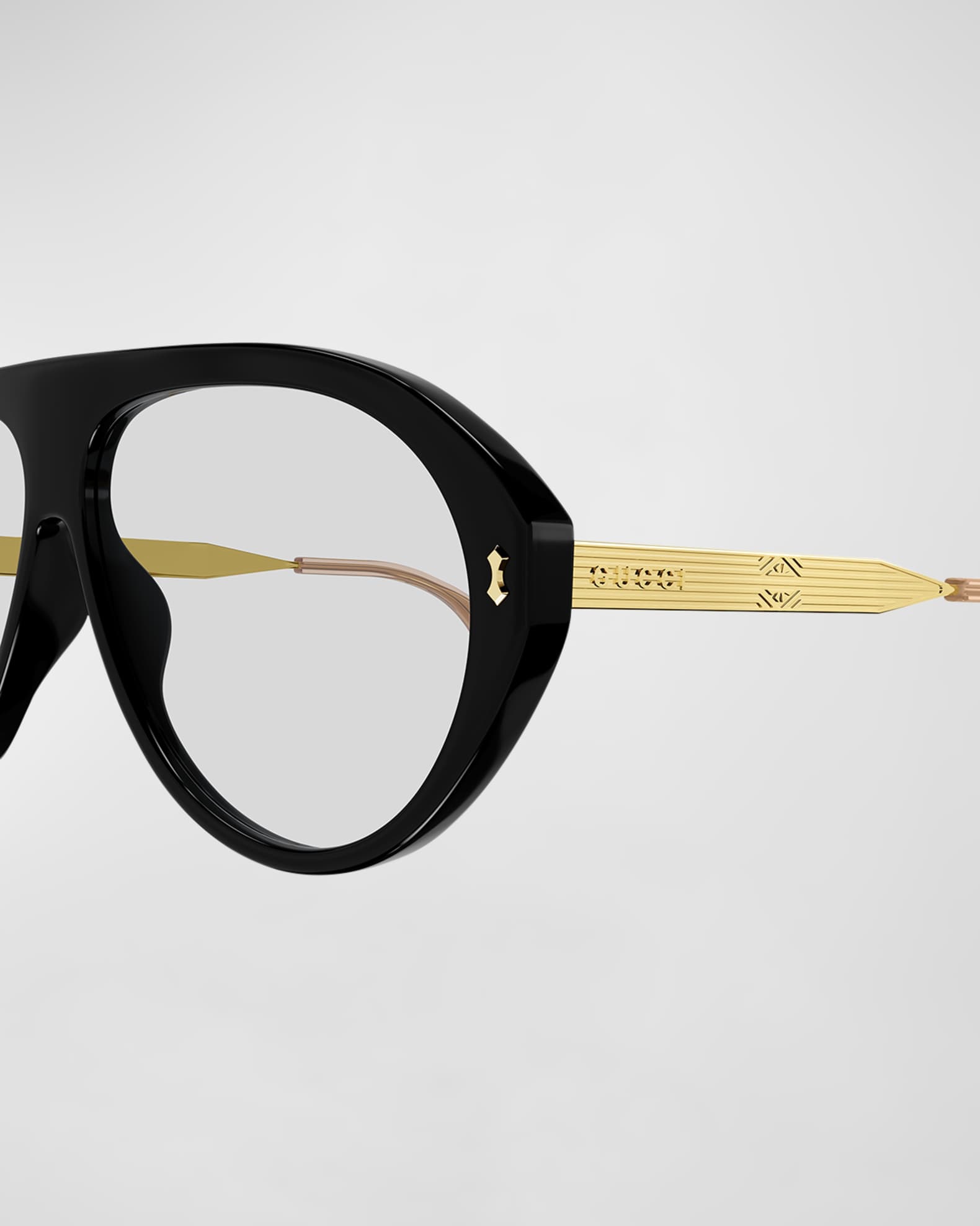 Gucci Men s Acetate and Metal Oval Sunglasses Neiman Marcus